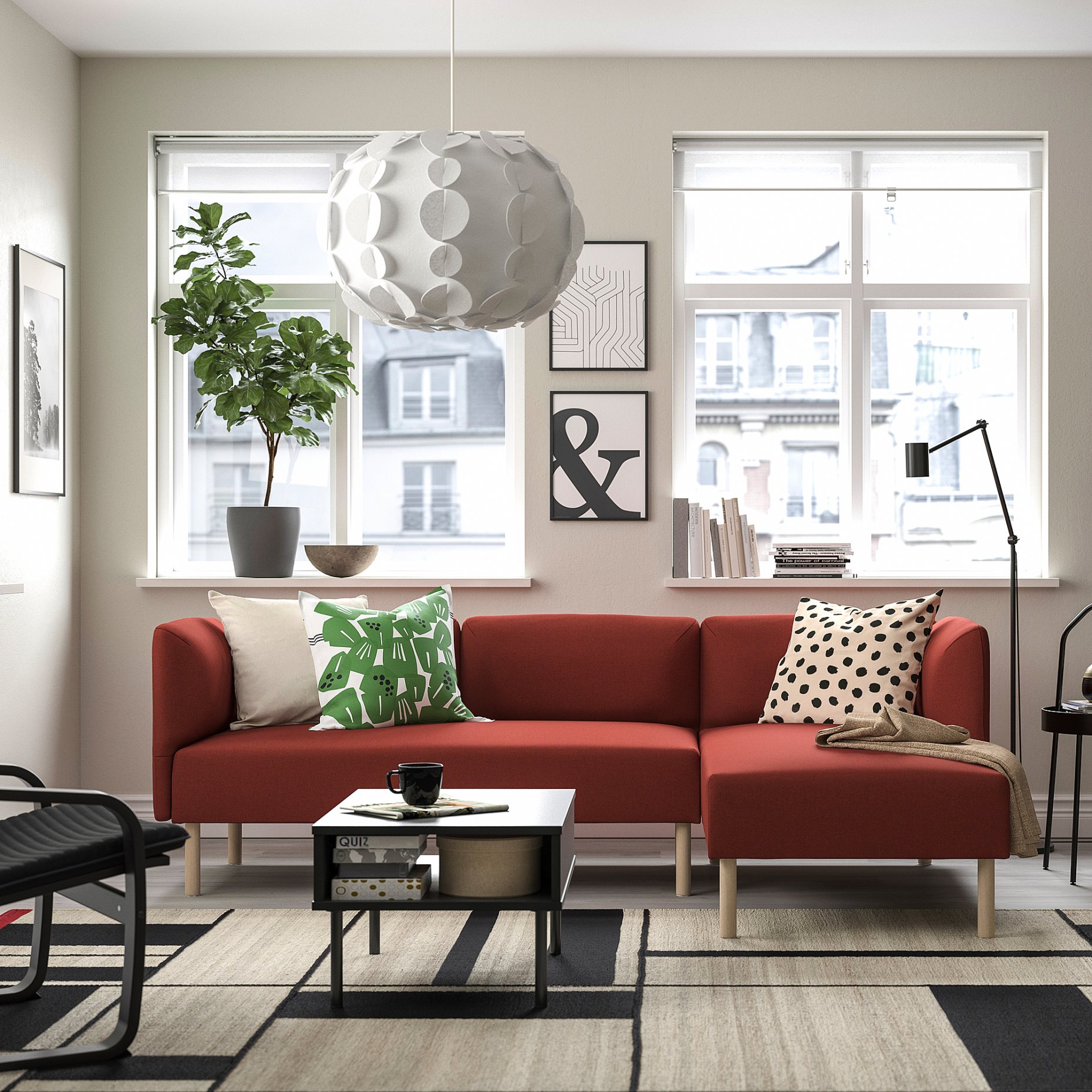 LILLEHEM, 3θέσιος καναπές με σεζλόνγκ, 895.682.92