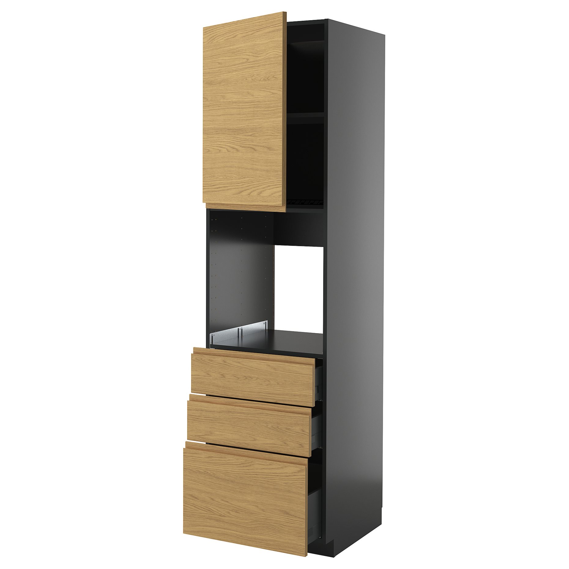 METOD/KNIVSHULT, high cabinet for oven with door/3 drawers, 60x60x220 cm, 895.868.75