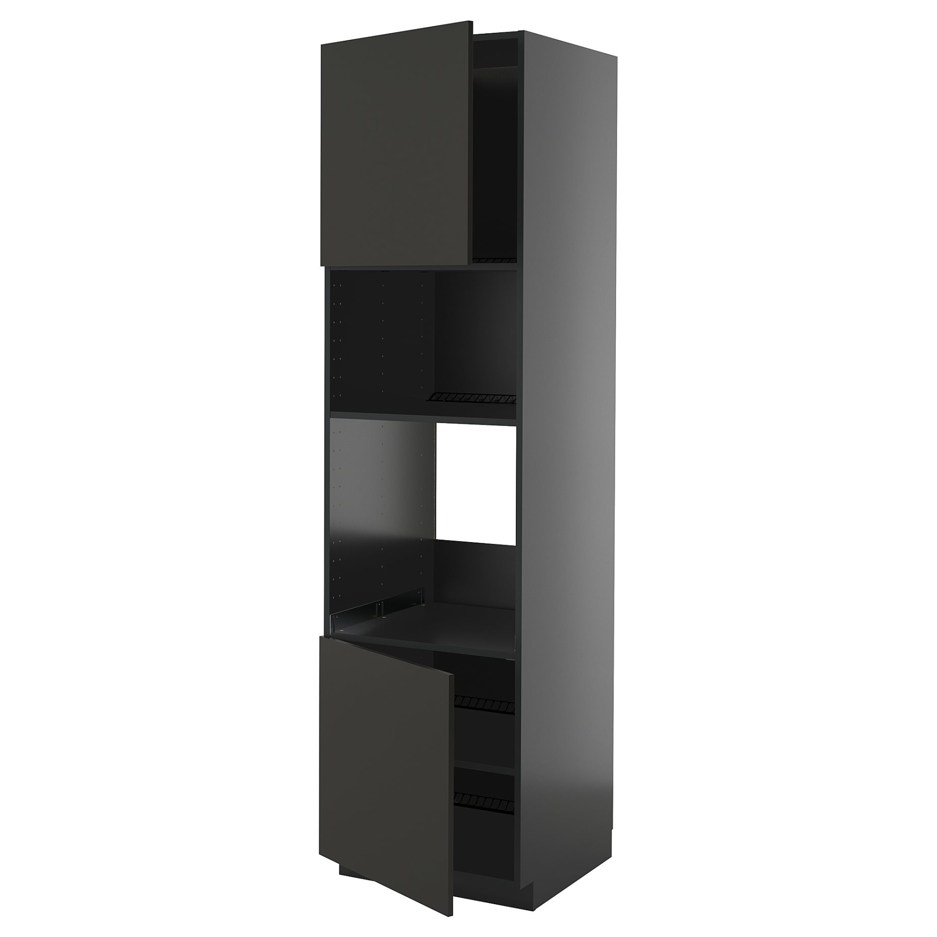 METOD, high cabinet for oven/microwave with 2 doors/shelves, 60x60x220 cm, 895.875.25