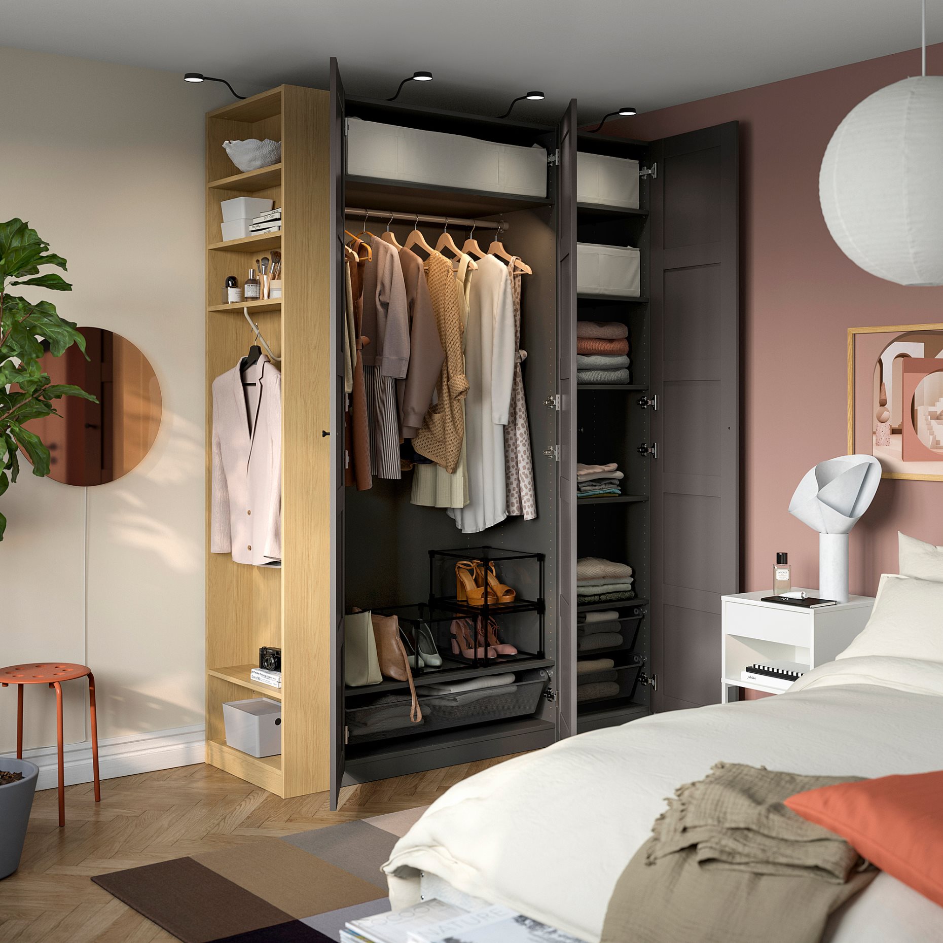 PAX/BERGSBO, wardrobe combination, 170x60x236 cm, 896.069.58