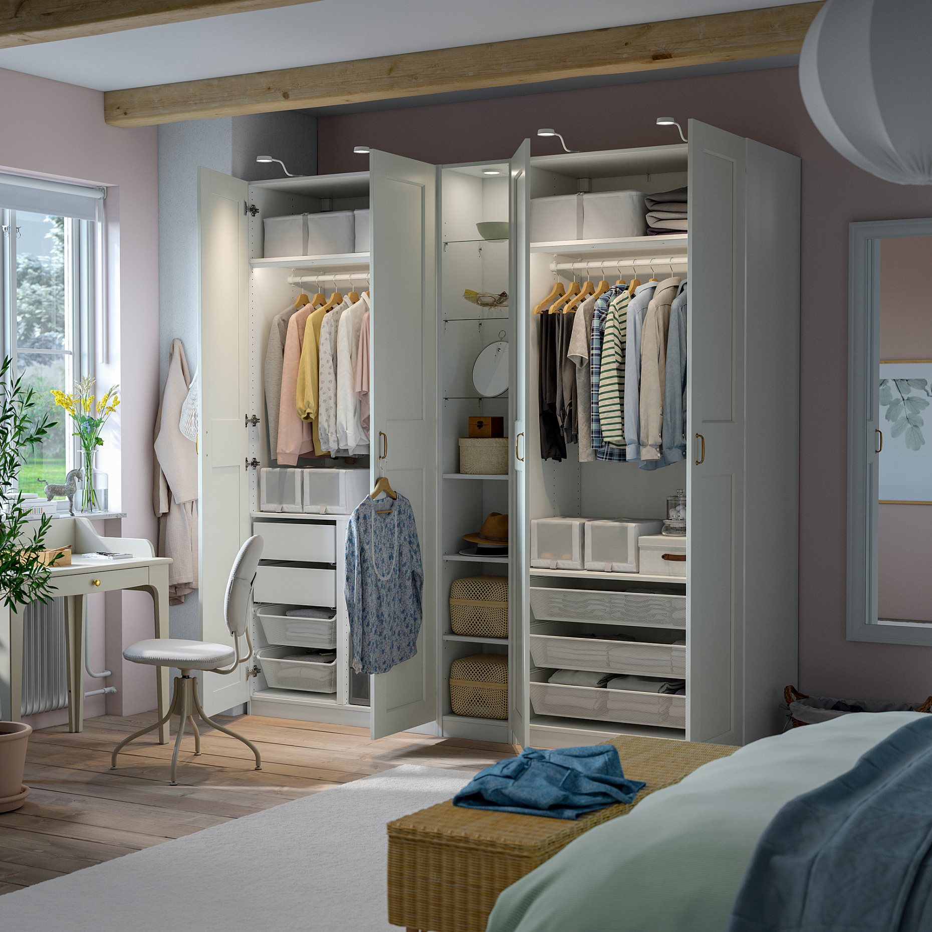 PAX/GRIMO, συνδυασμός ντουλάπας, 235x60x236 cm, 896.072.98