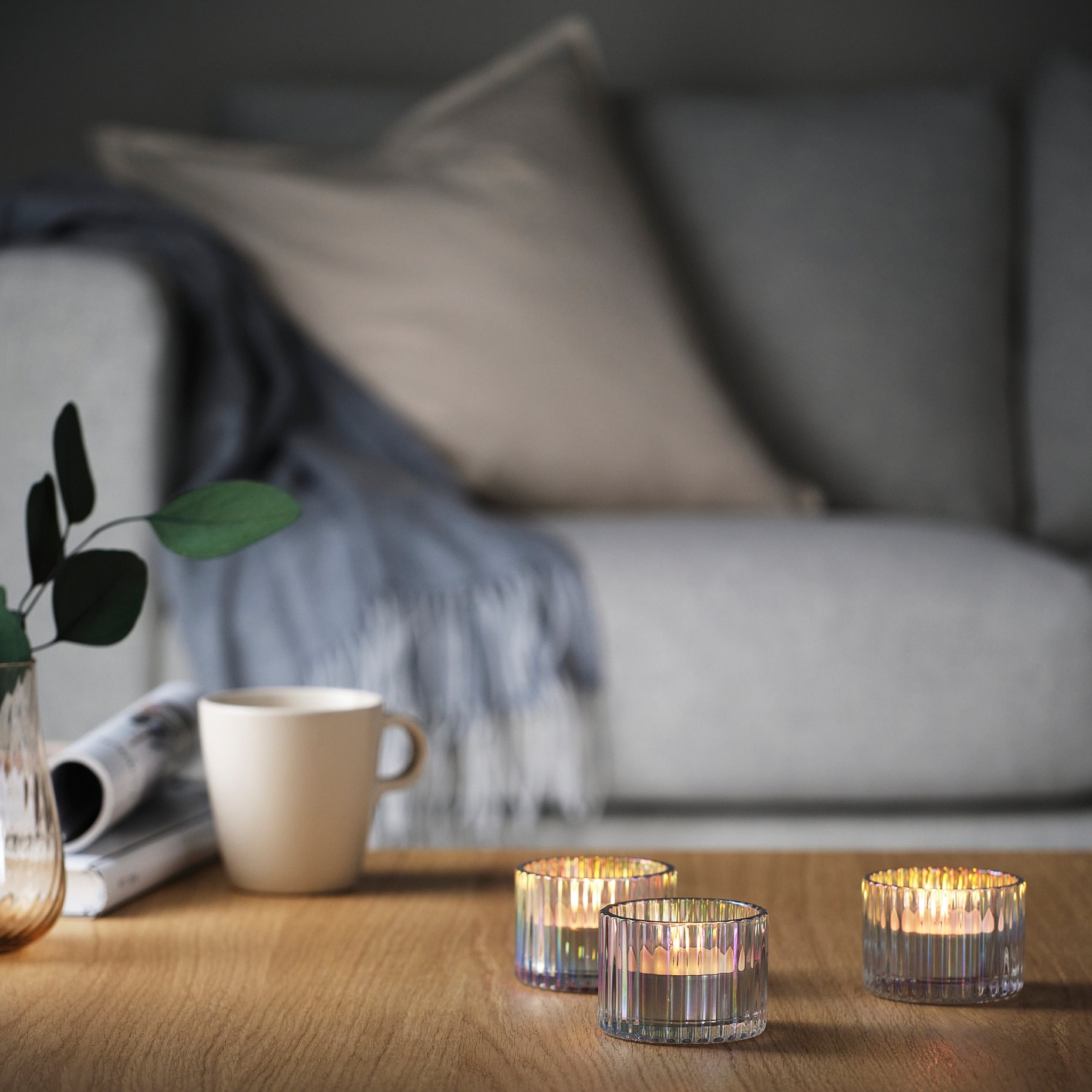 GLIMMA, unscented candle in metal cup, 24 pack, 901.083.60