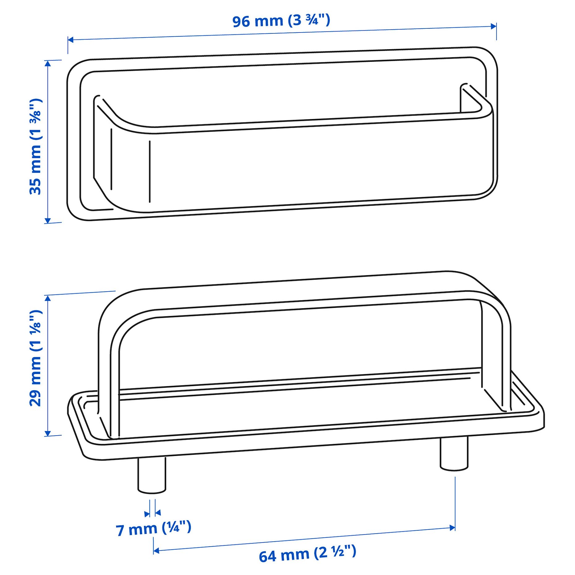 SÖRBYN, handle 2 pack, 96 mm, 904.503.38