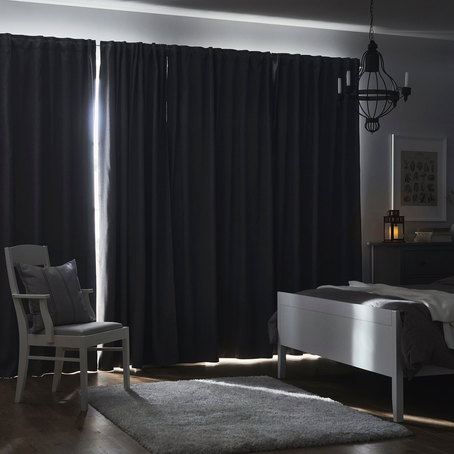 BLÅHUVA, room darkening curtains, 1 pair, 904.654.53