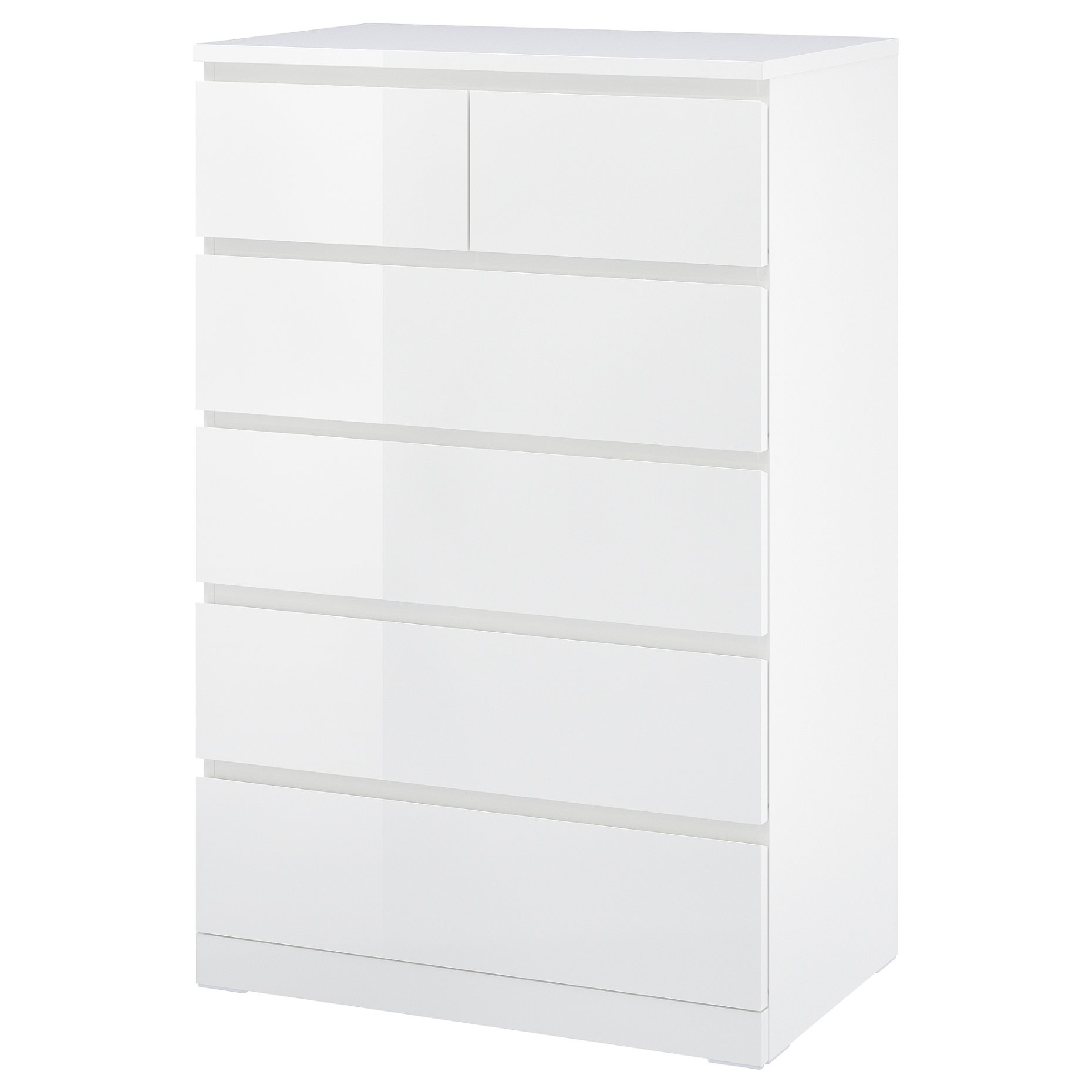 MALM, chest of 6 drawers/high-gloss, 80x123 cm, 904.811.70
