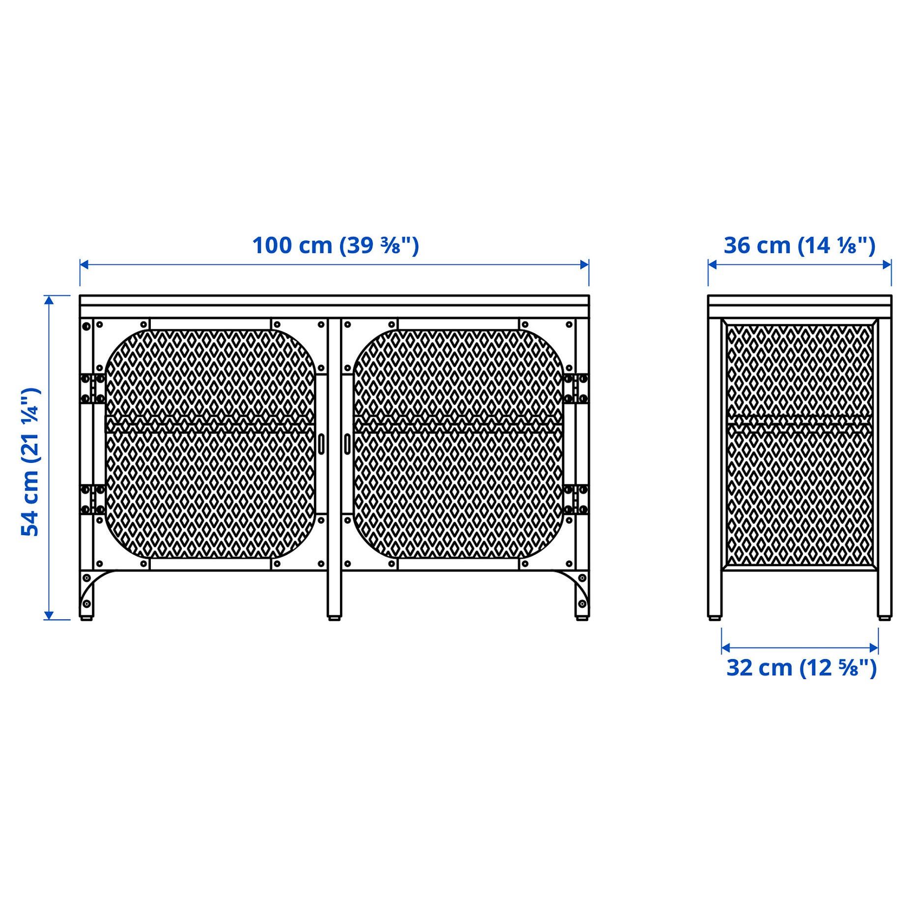 FJÄLLBO, TV bench, 100x36x54 cm, 905.013.09