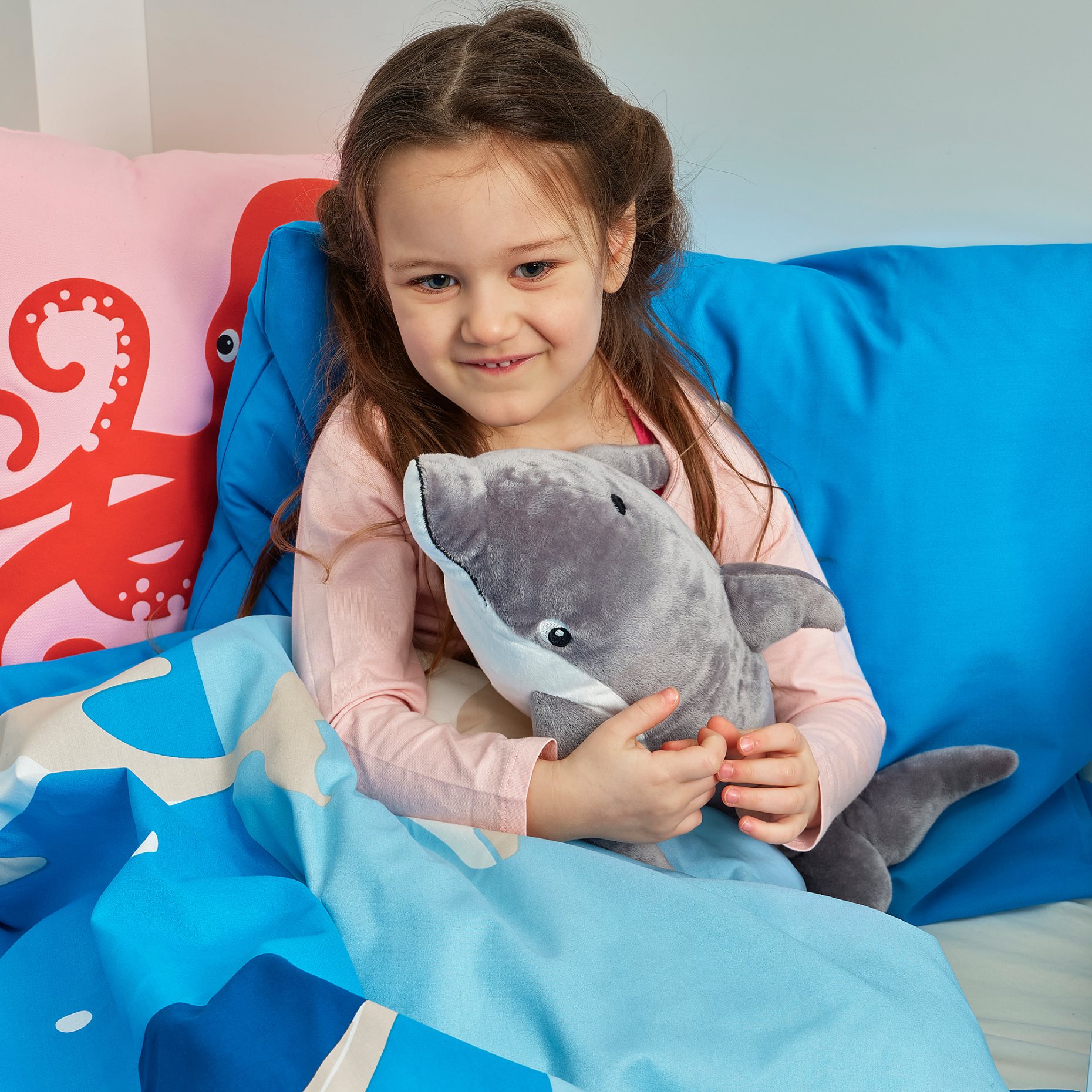 BLÅVINGAD, cushion cover/octopus pattern, 50x50 cm, 905.283.75