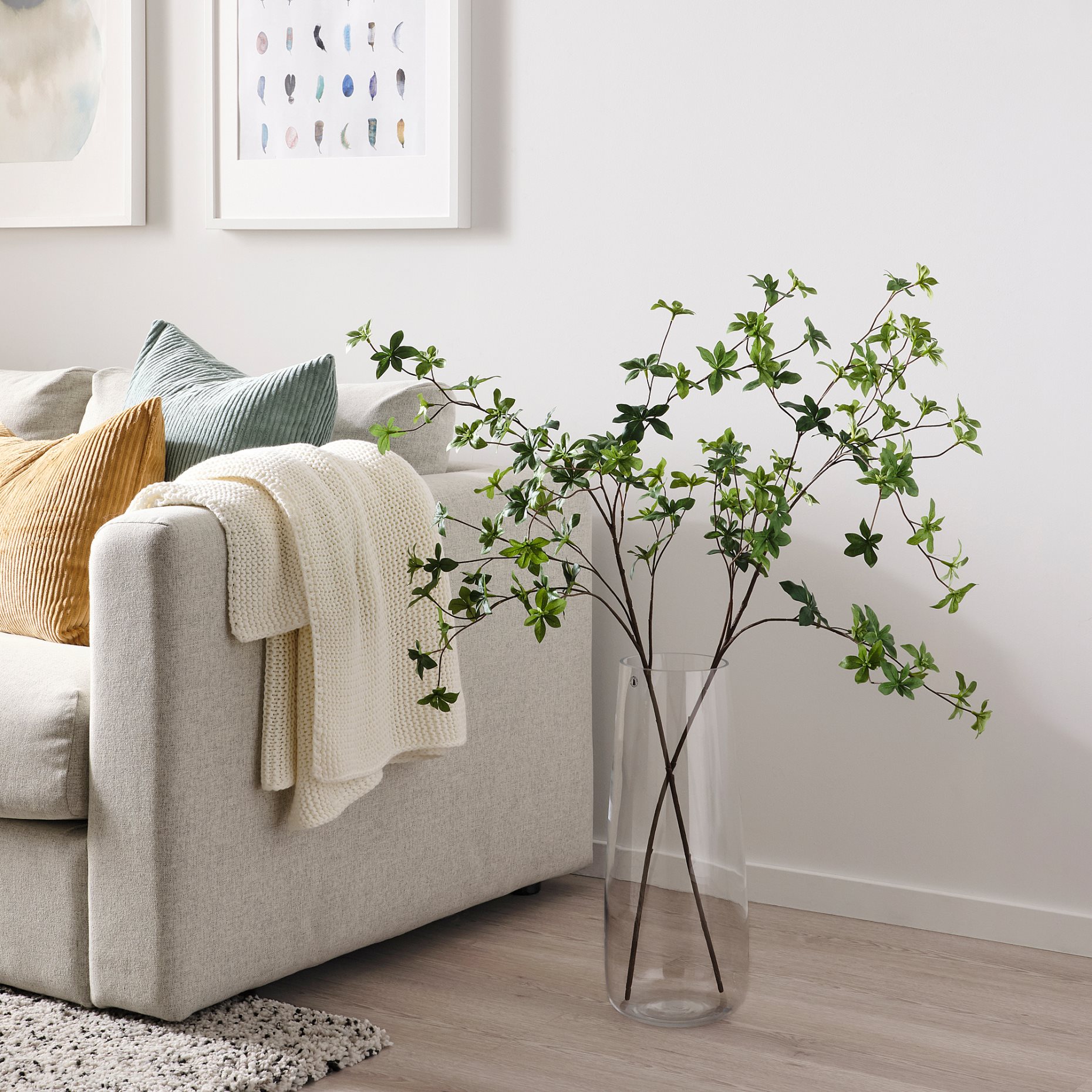 SMYCKA, τεχνητό κλαδί/εσωτερικού/εξωτερικού χώρου/Εγκύανθος, 95 cm, 905.356.20