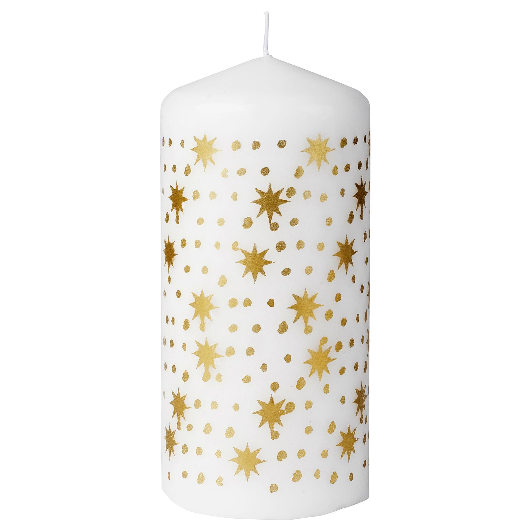 VINTERFINT, unscented pillar candle, 14 cm, 905.519.07