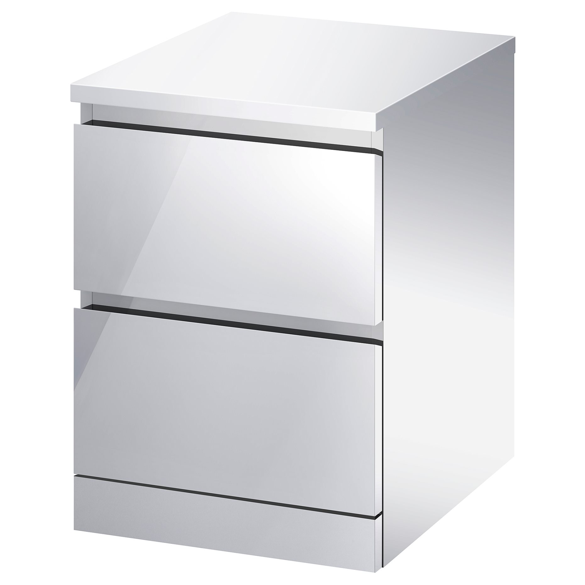 MALM, chest of 2 drawers, 40x55 cm, 905.690.78