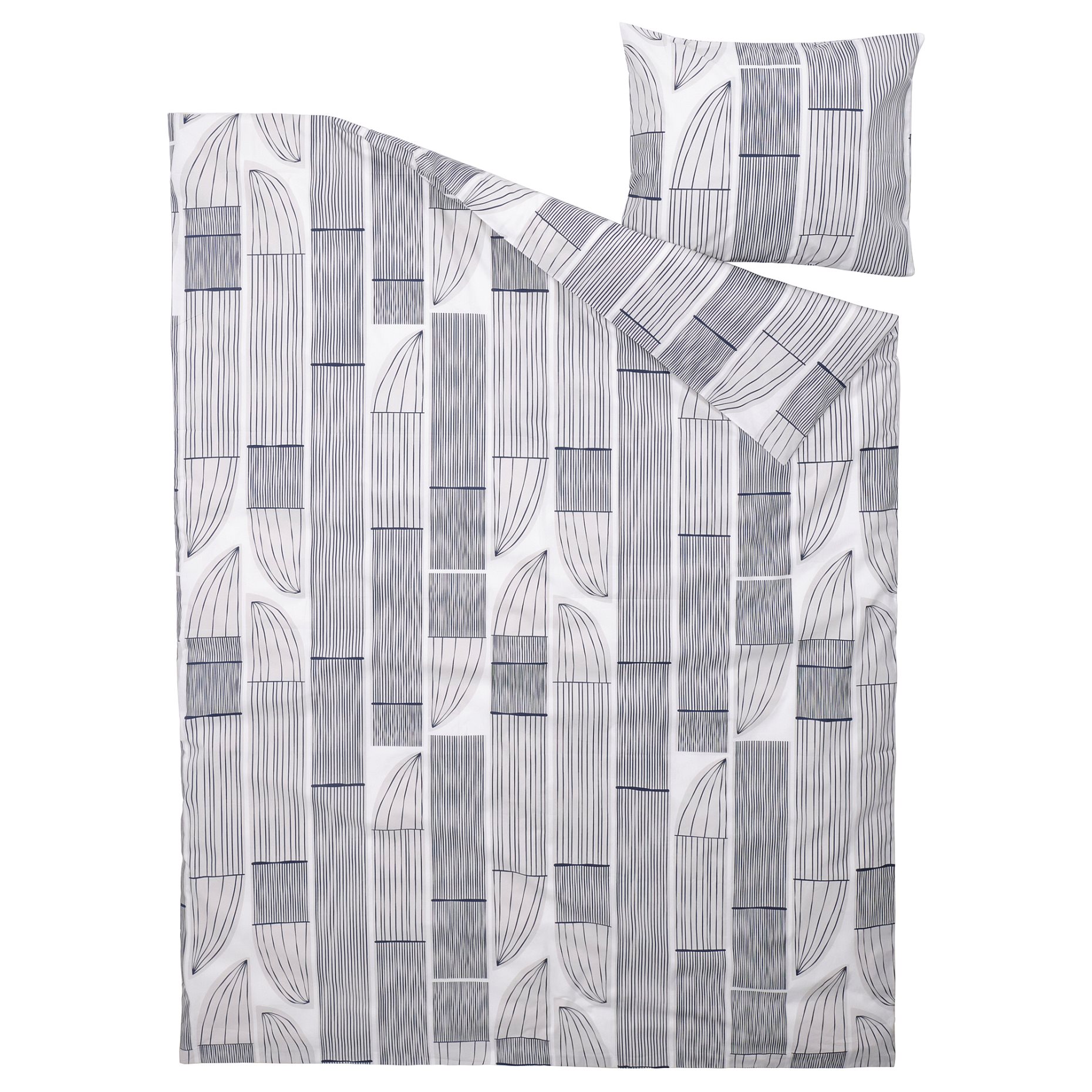 BERGKORSORT, duvet cover and pillowcase, 150x200/50x60 cm, 905.702.70