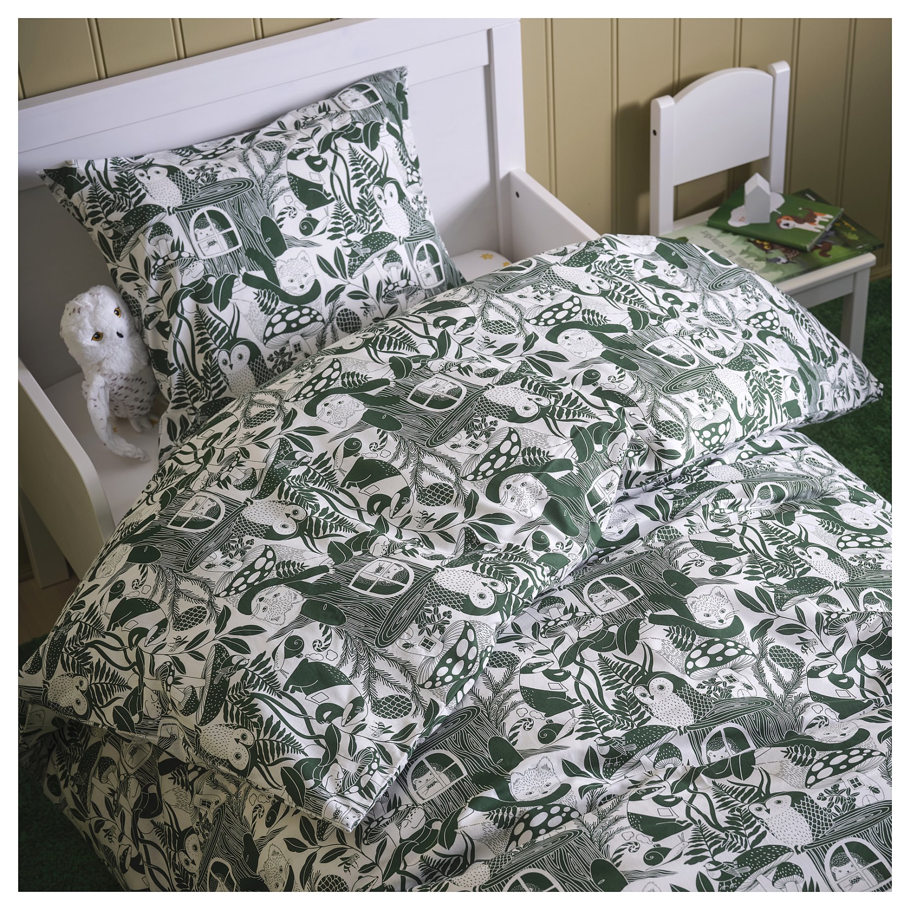 SKOGSDUVA, duvet cover and pillowcase/forest pattern, 150x200/50x60 cm, 905.768.04