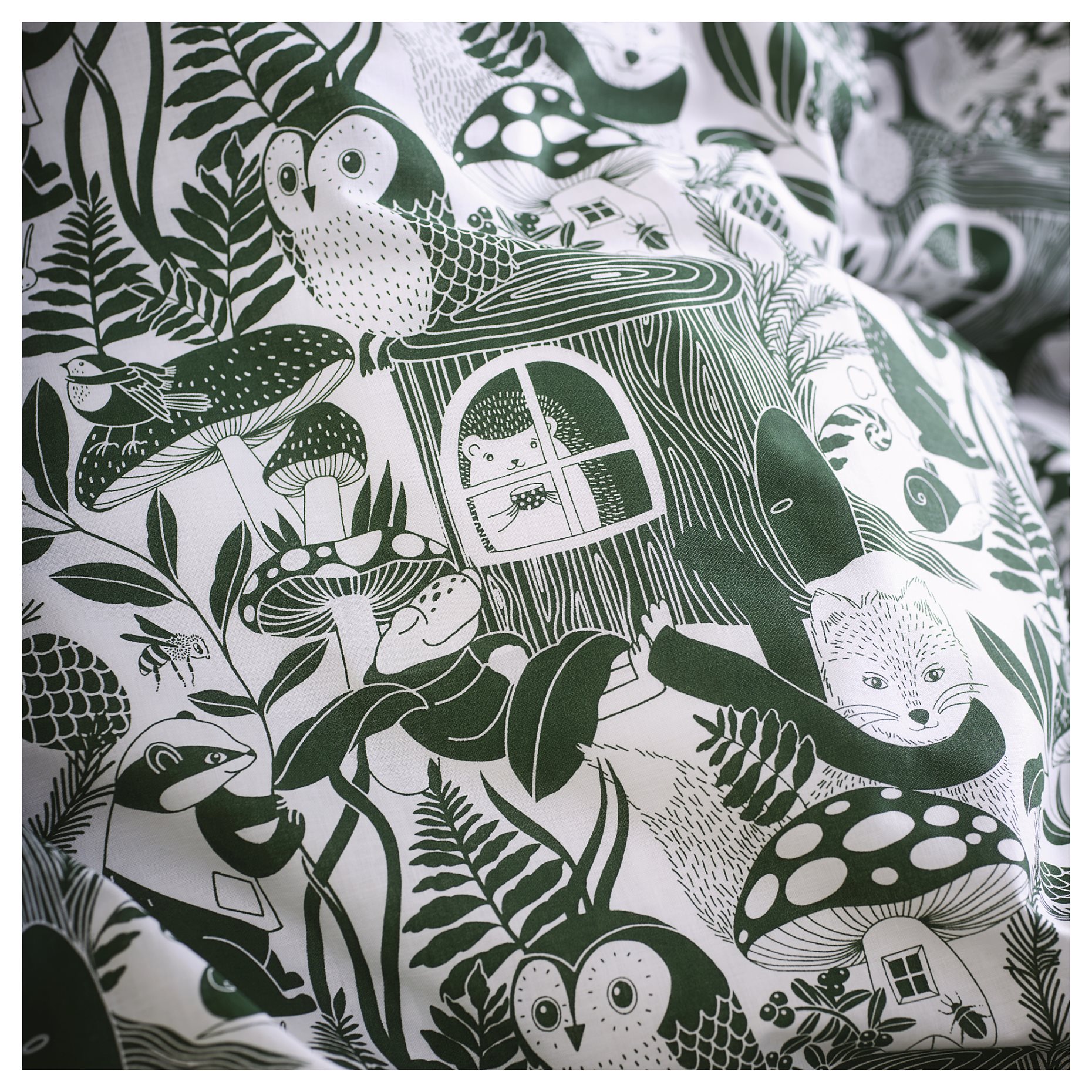 SKOGSDUVA, duvet cover and pillowcase/forest pattern, 150x200/50x60 cm, 905.768.04