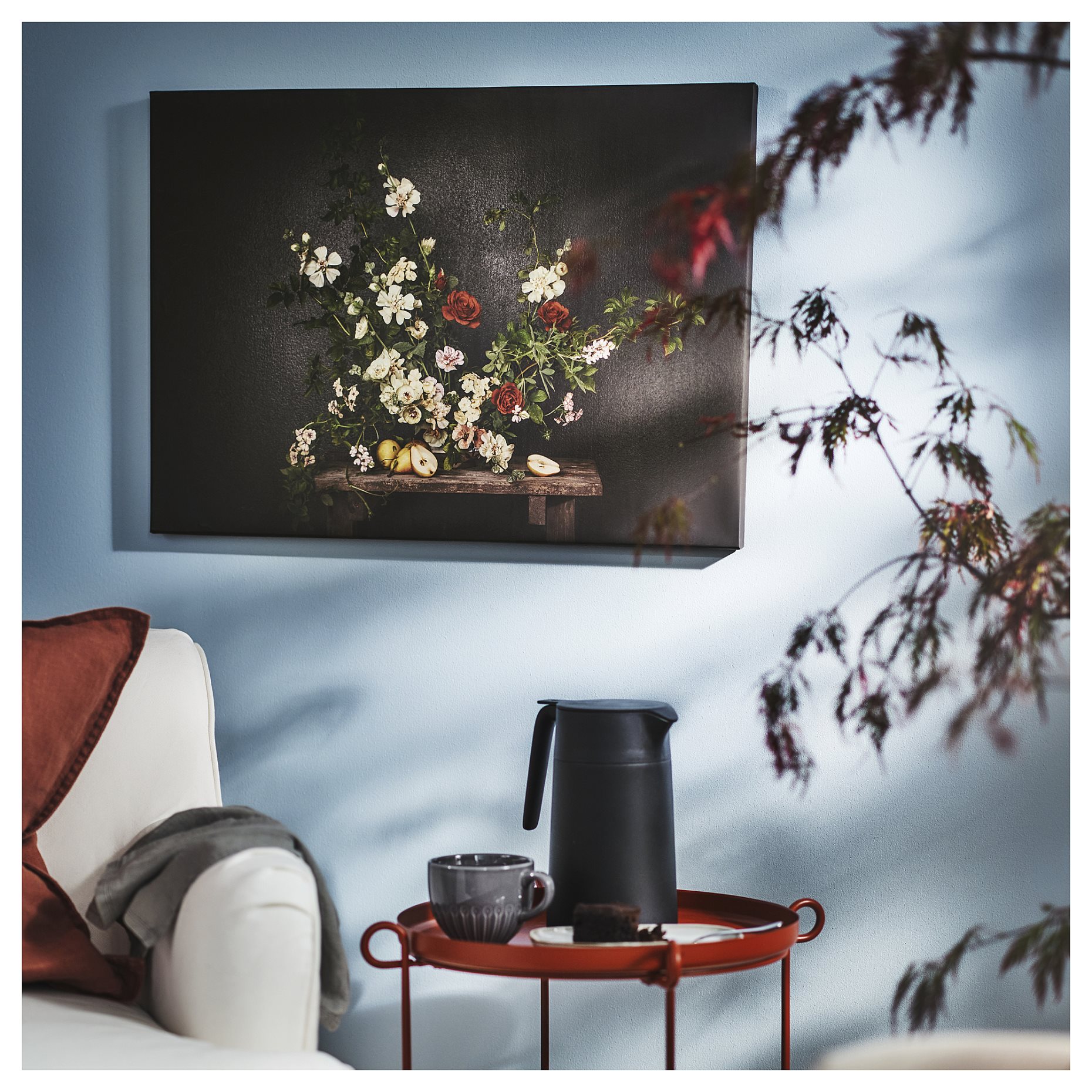 PJÄTTERYD, picture/flowers against a black wall, 70x50 cm, 905.789.02