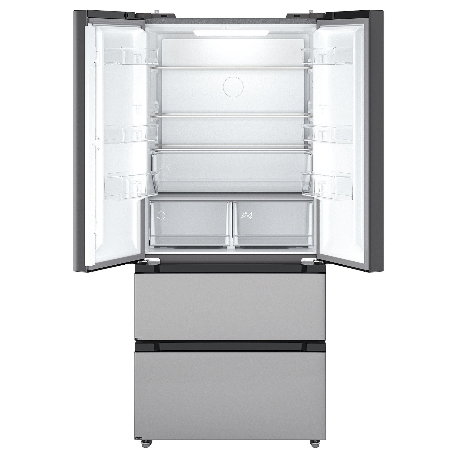 RIBBENÅS, french door fridge/freezer/IKEA 700 freestanding/347/169 l, 905.807.59