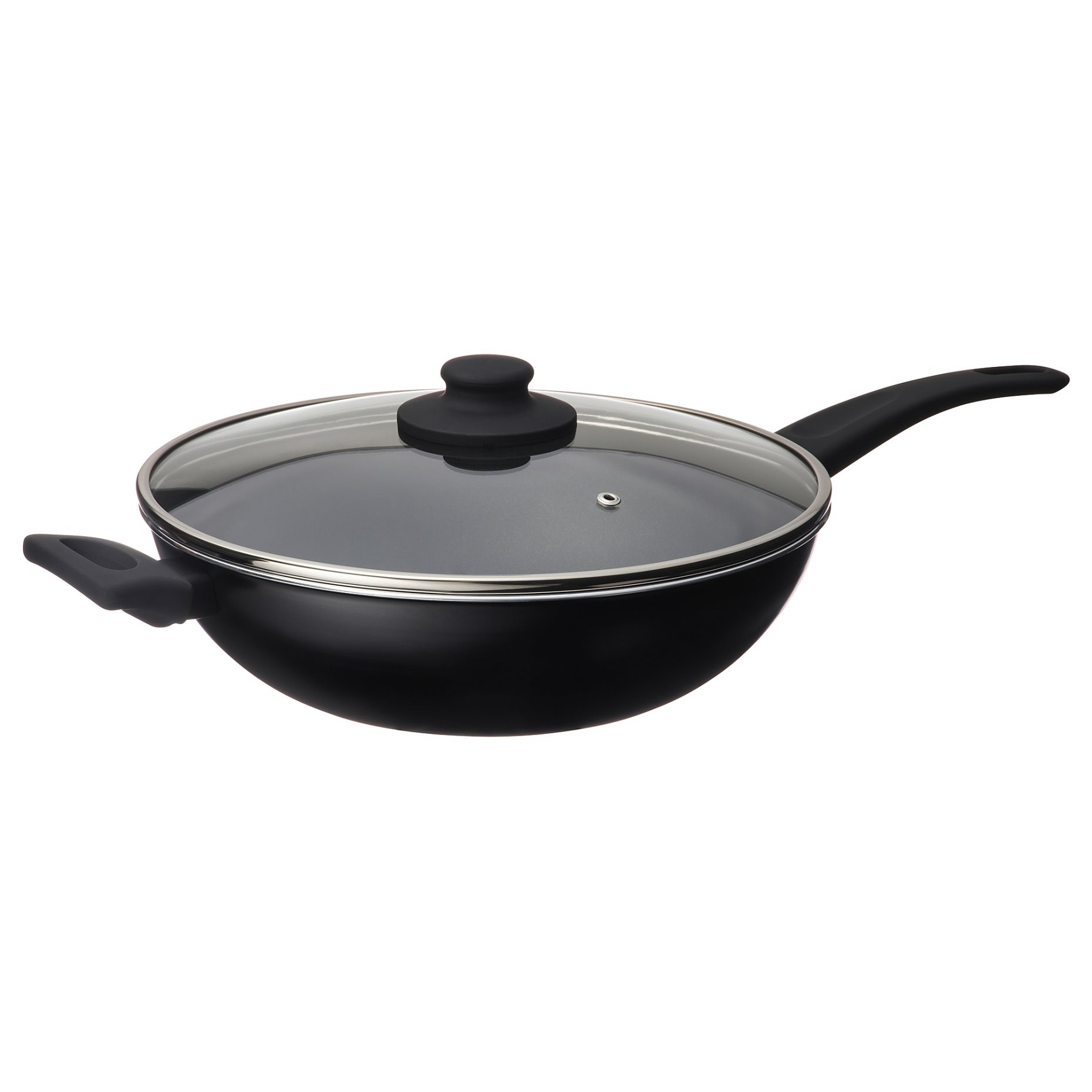 HEMLAGAD, wok with lid non-stick coating, 28 cm, 905.809.19