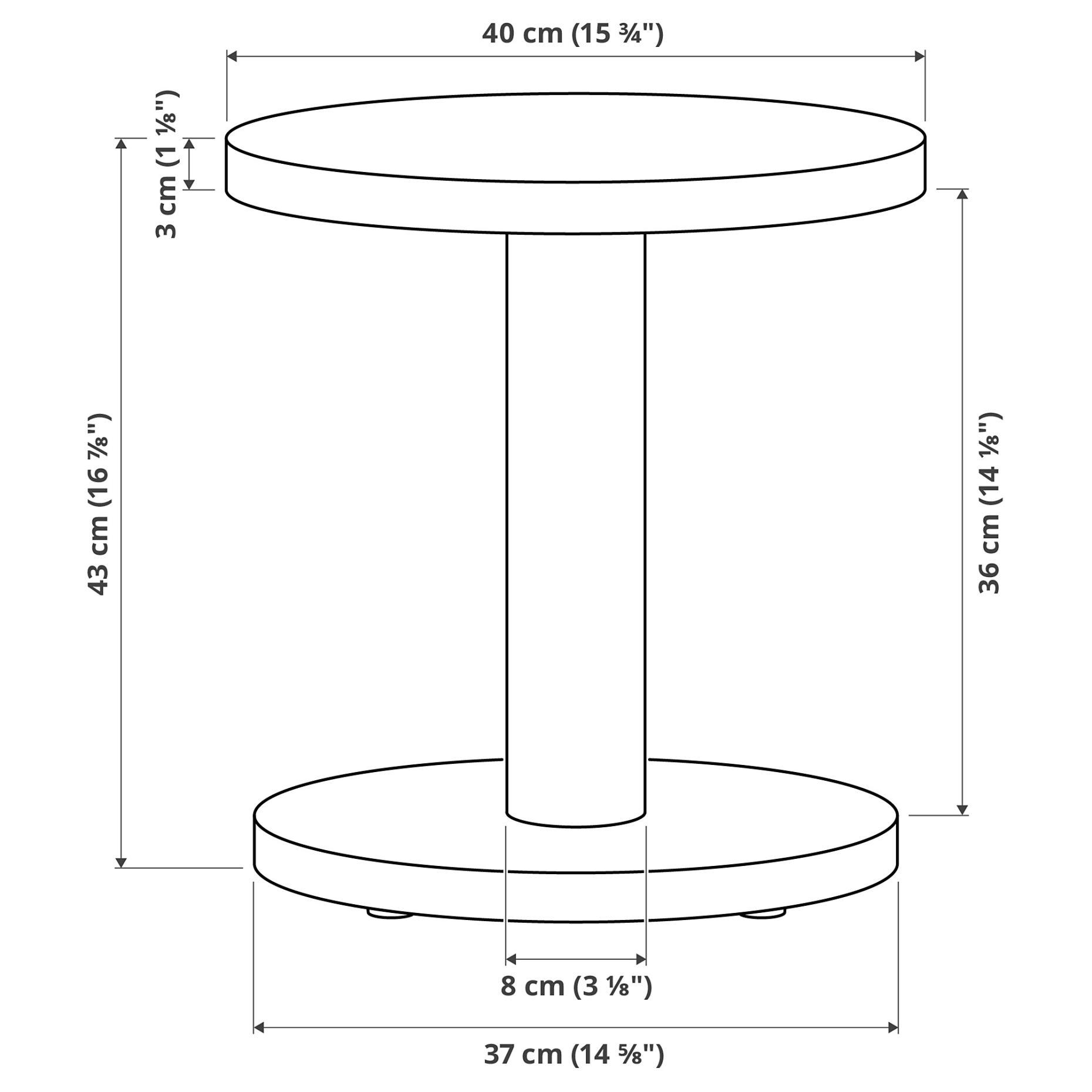 STOCKHOLM 2025, side table, 40 cm, 905.865.63