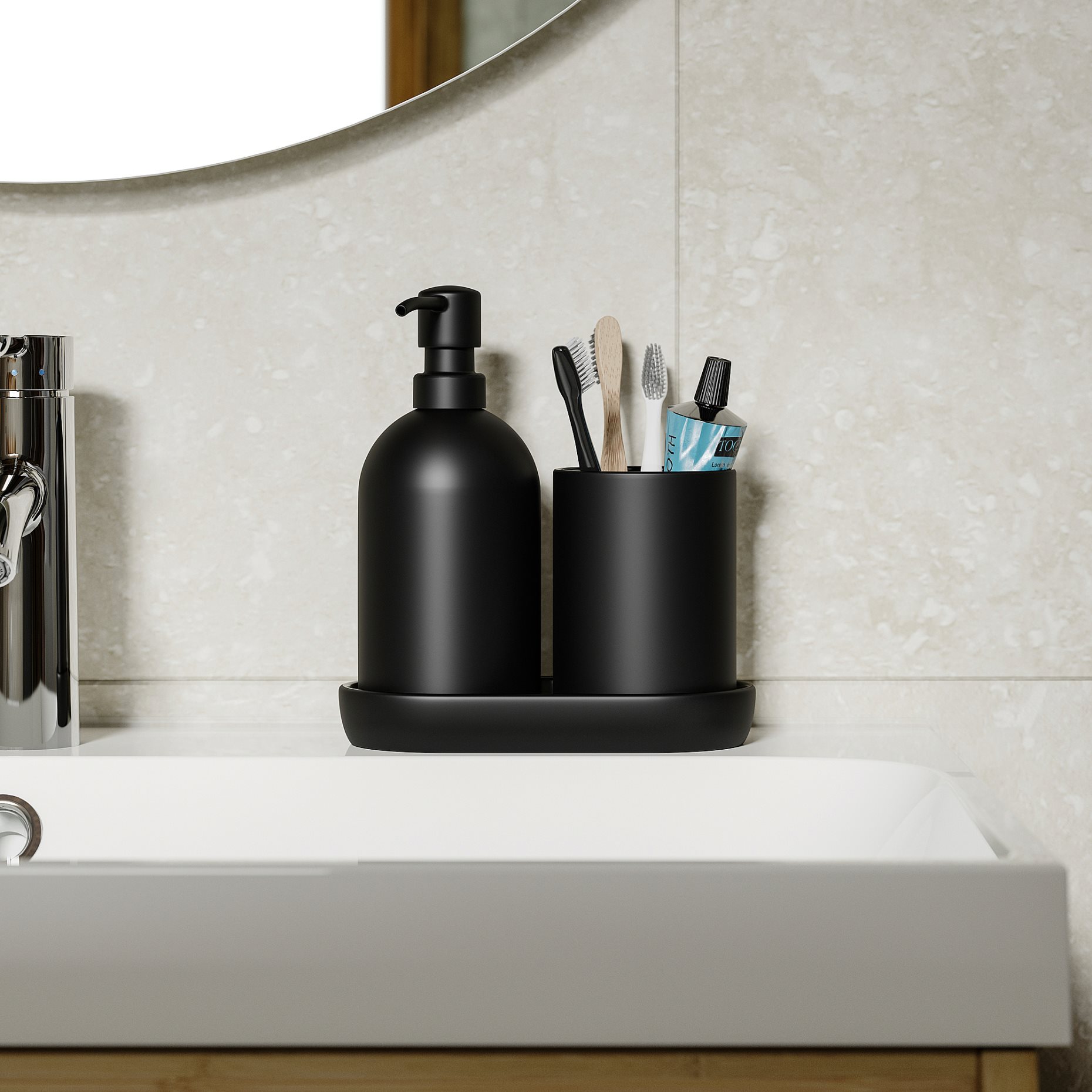 GANSJÖN, 3-piece bathroom set, 905.870.39