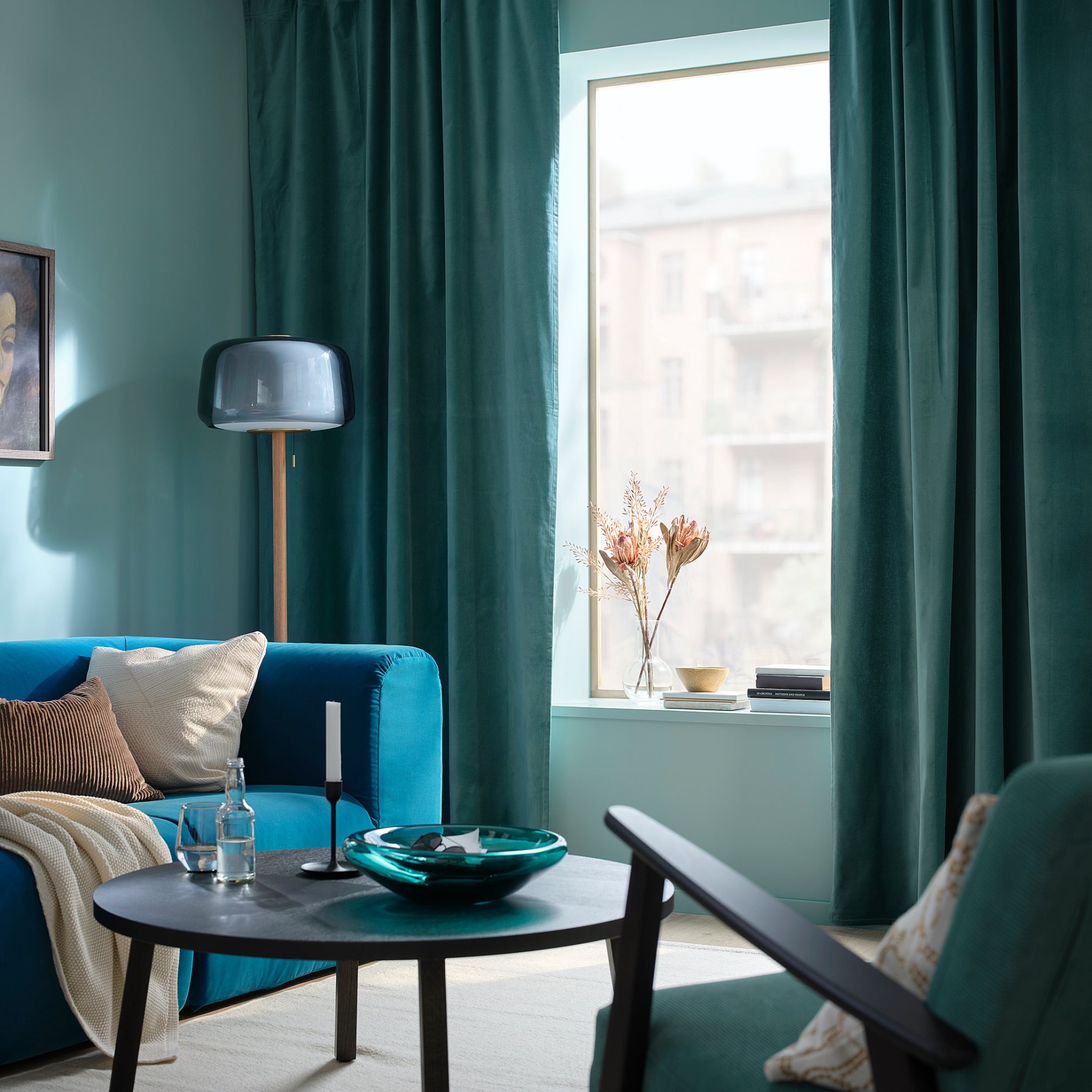 SANELA, curtains 1 pair, 140x300 cm, 905.898.87