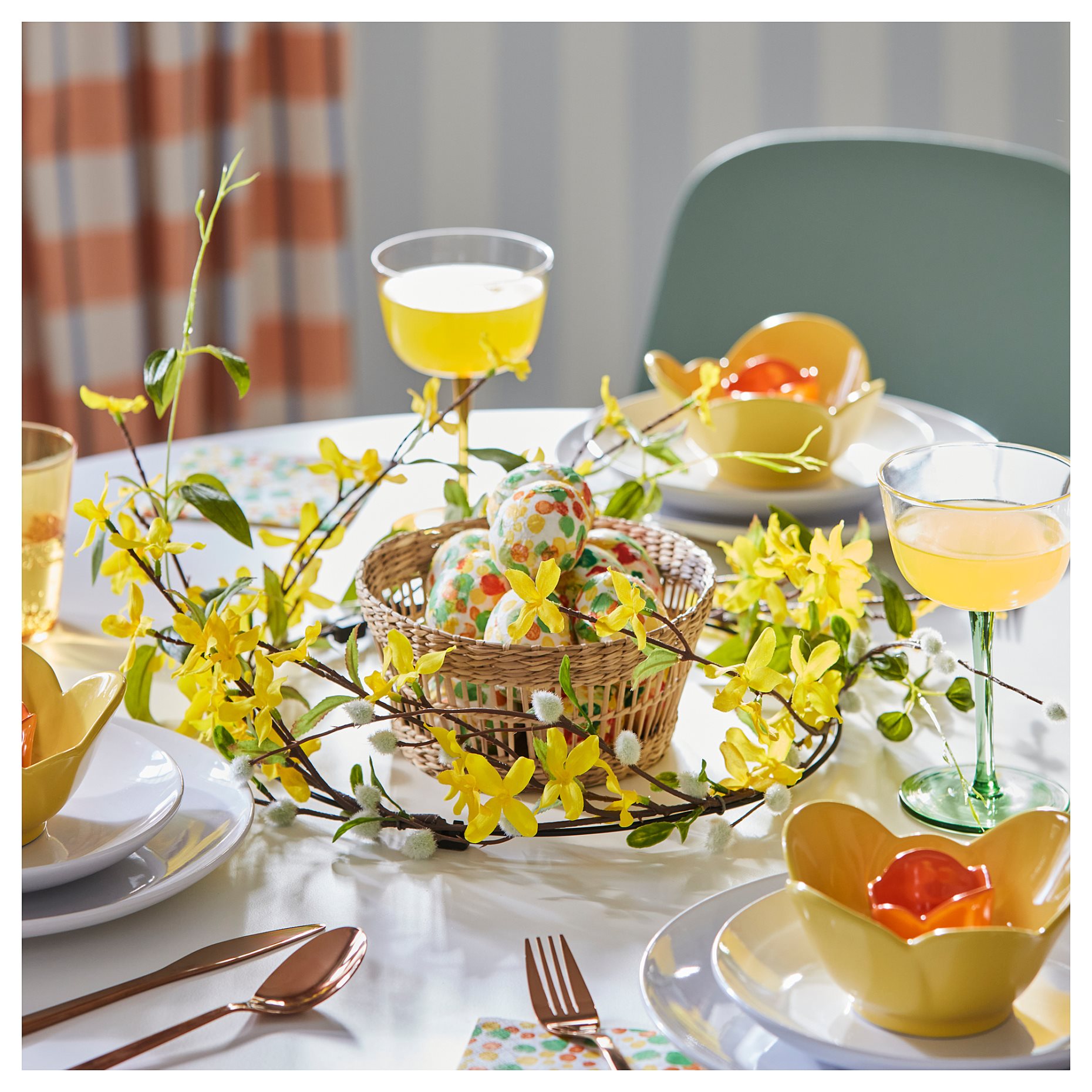 SMYCKA, τεχνητό στεφάνι/Φορσύθια, 45 cm, 905.937.90