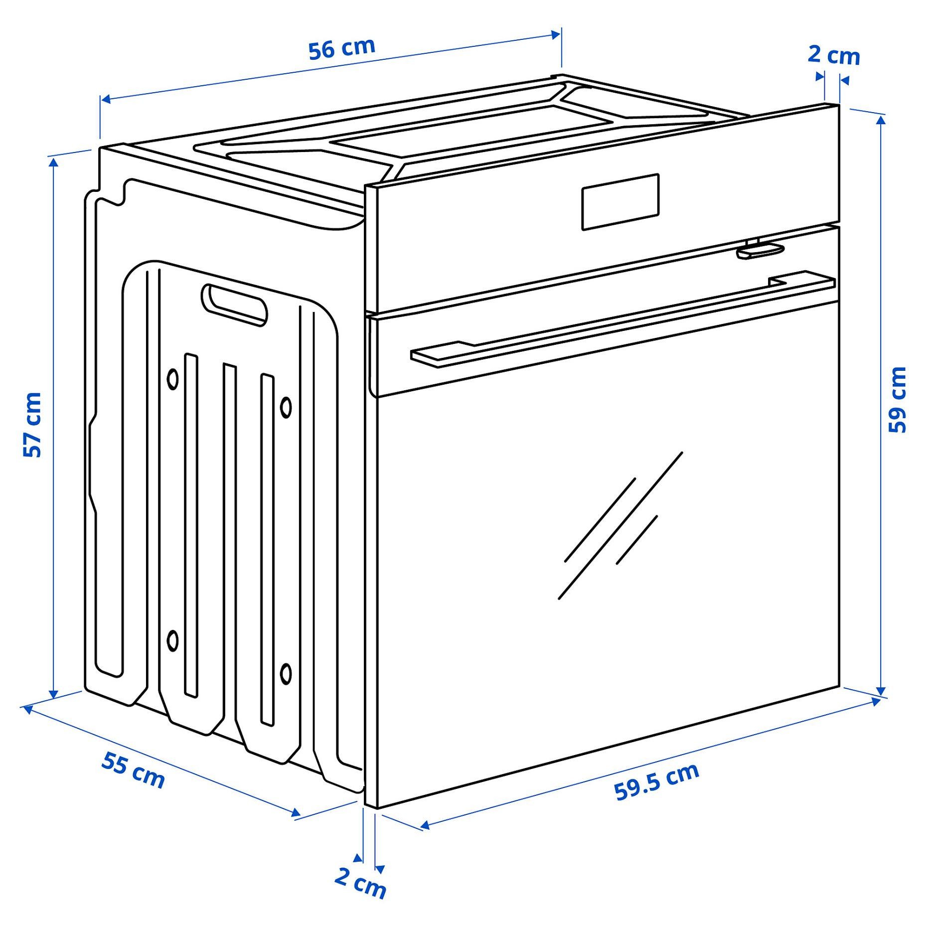 FRILLESBO, true fan oven air fry function/pyrolytic, IKEA 700, 906.002.86
