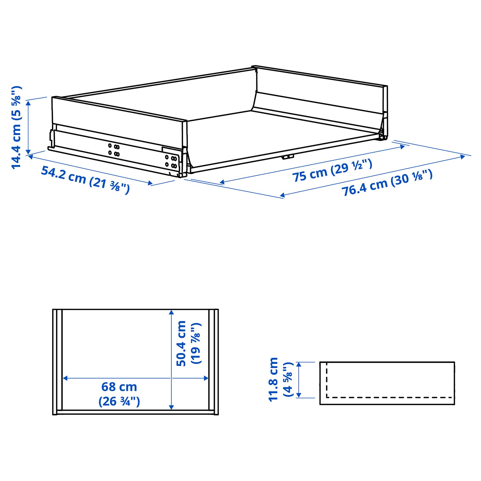 KNIVSHULT, drawer medium, 80x60 cm, 906.006.77