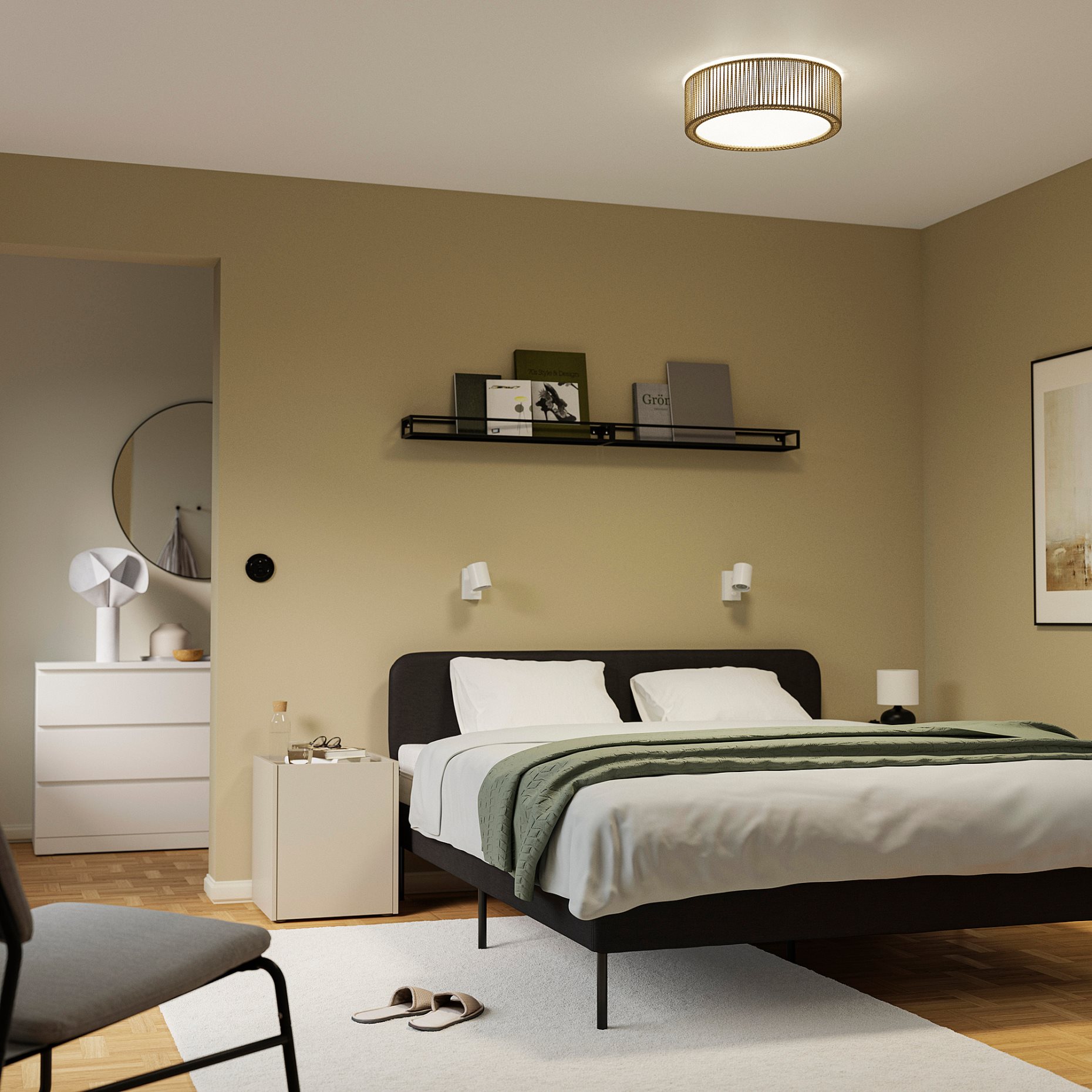 TRUBBRUFSE, ceiling lamp, 45 cm, 906.013.37