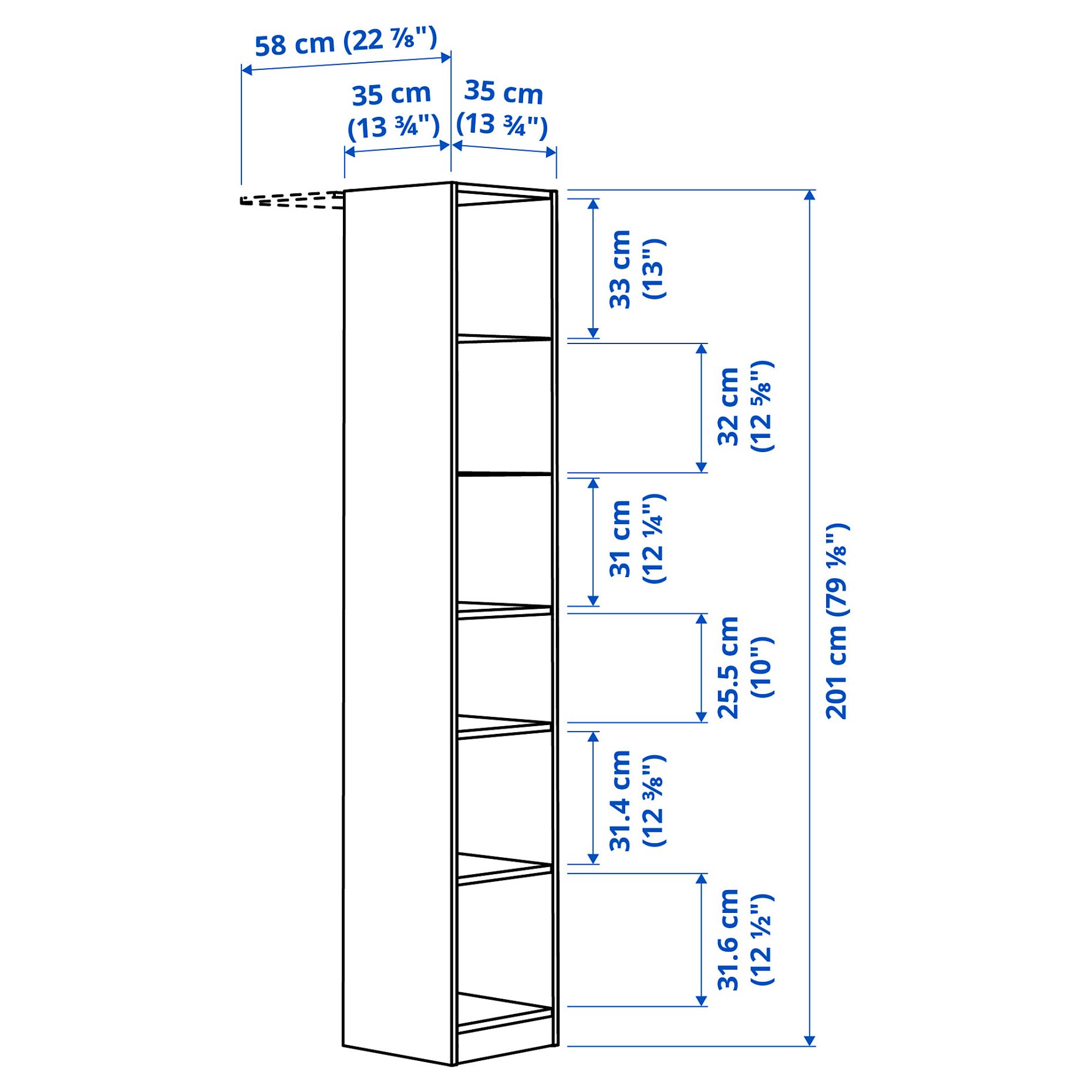 PAX, add-on mid-unit, 35x35x201 cm, 906.038.26