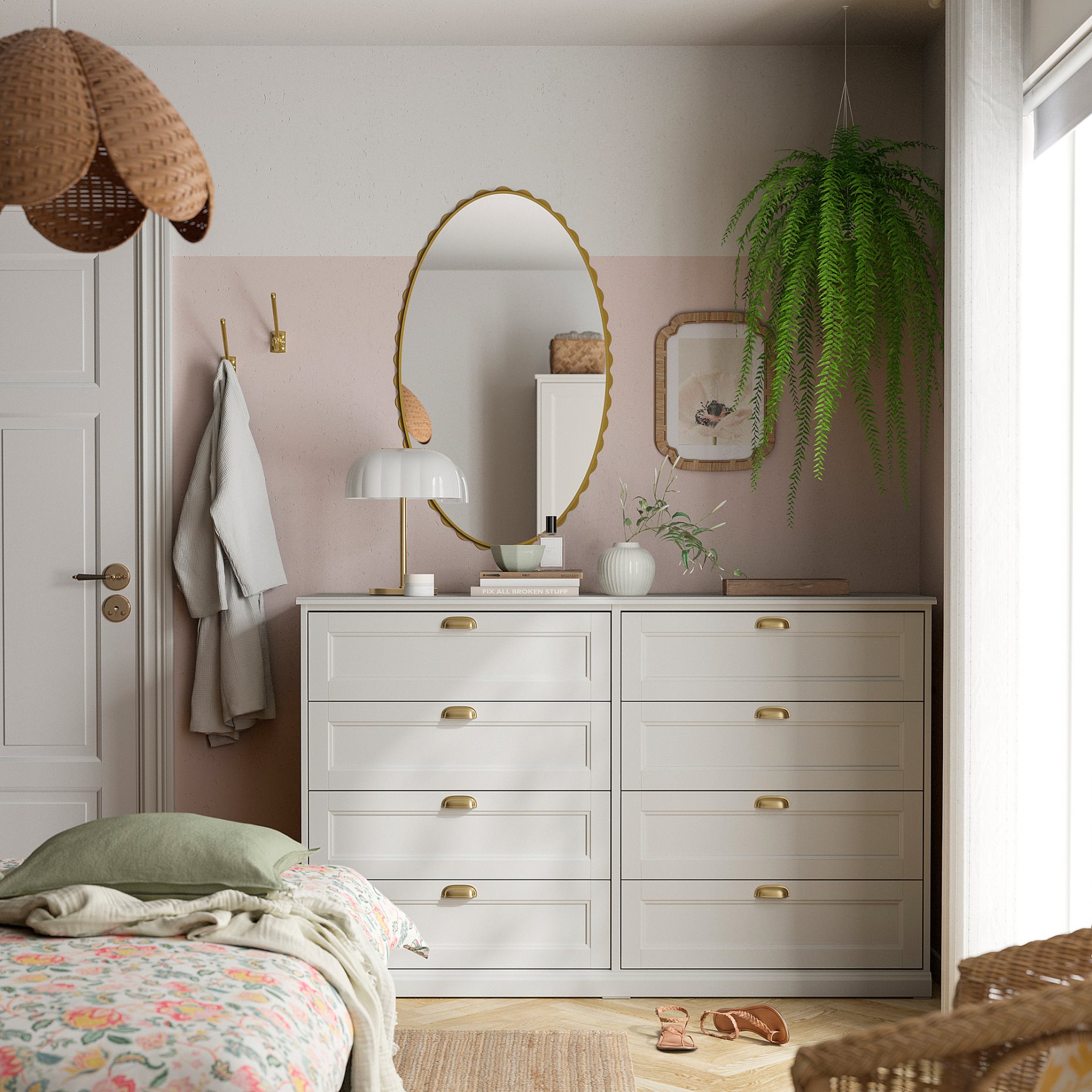FÅGELFJÄLLET, chest of 8 drawers, 160x51x101 cm, 906.116.47