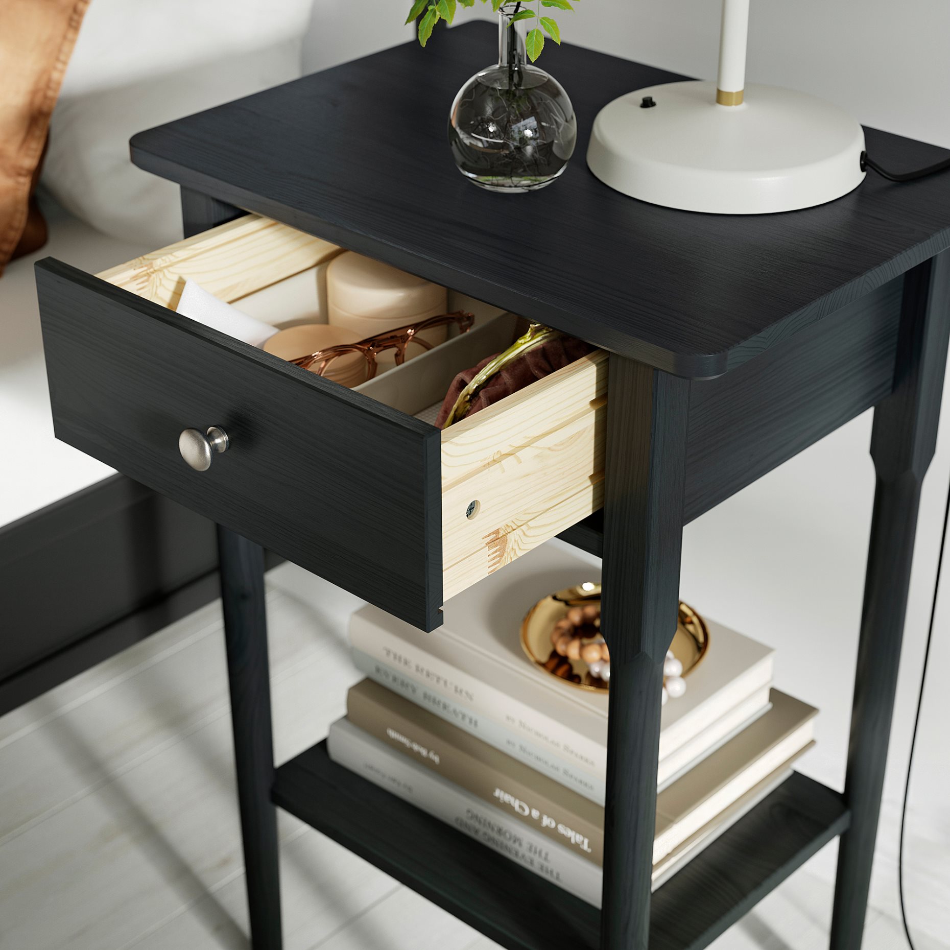 BLÄSTÅSEN, bedside table, 50x37x76 cm, 906.175.69