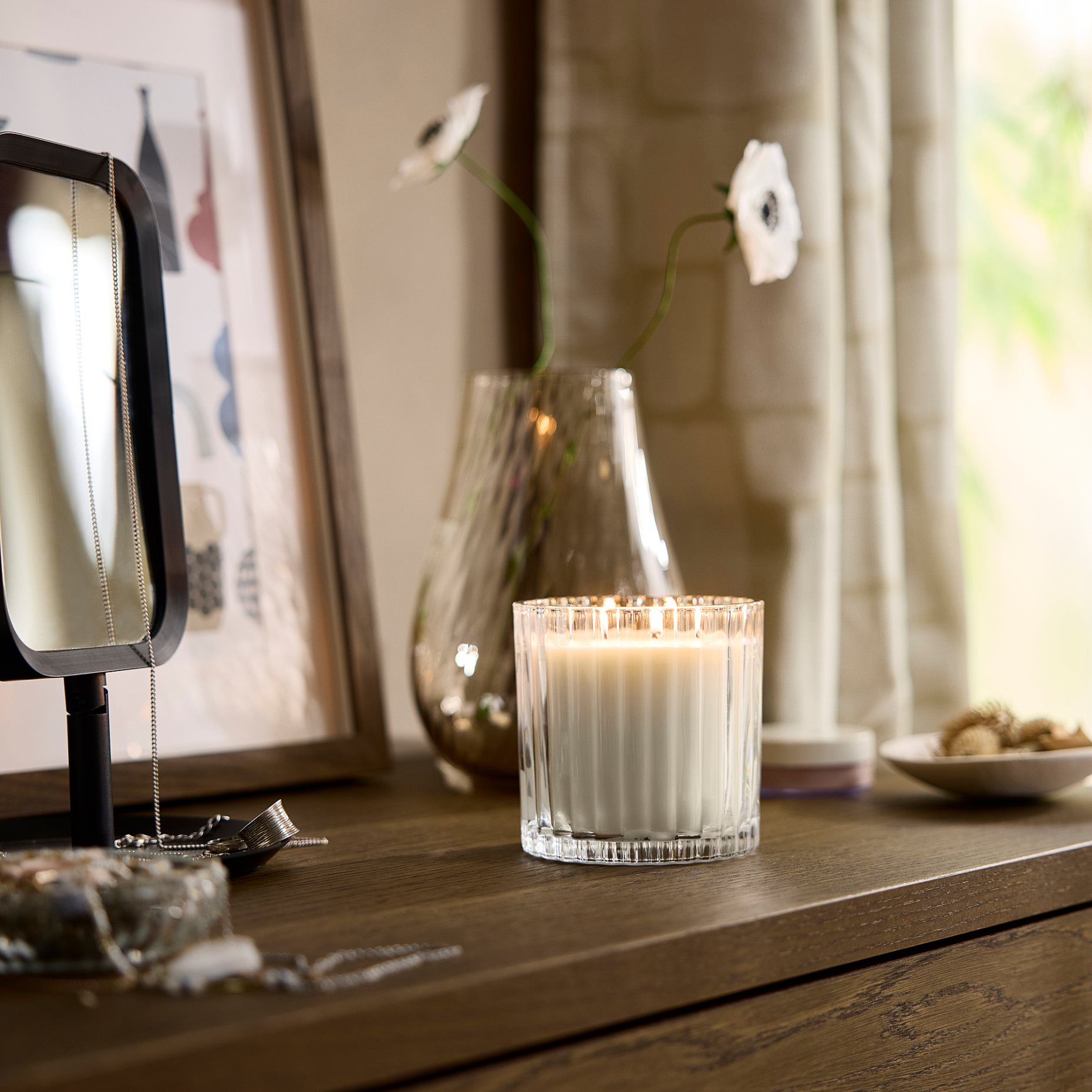 TOFSTÄRNA, αρωματικό κερί σε ποτήρι, 2 φυτίλια/Φρεσκάδα, 50 ώρες, 906.276.67