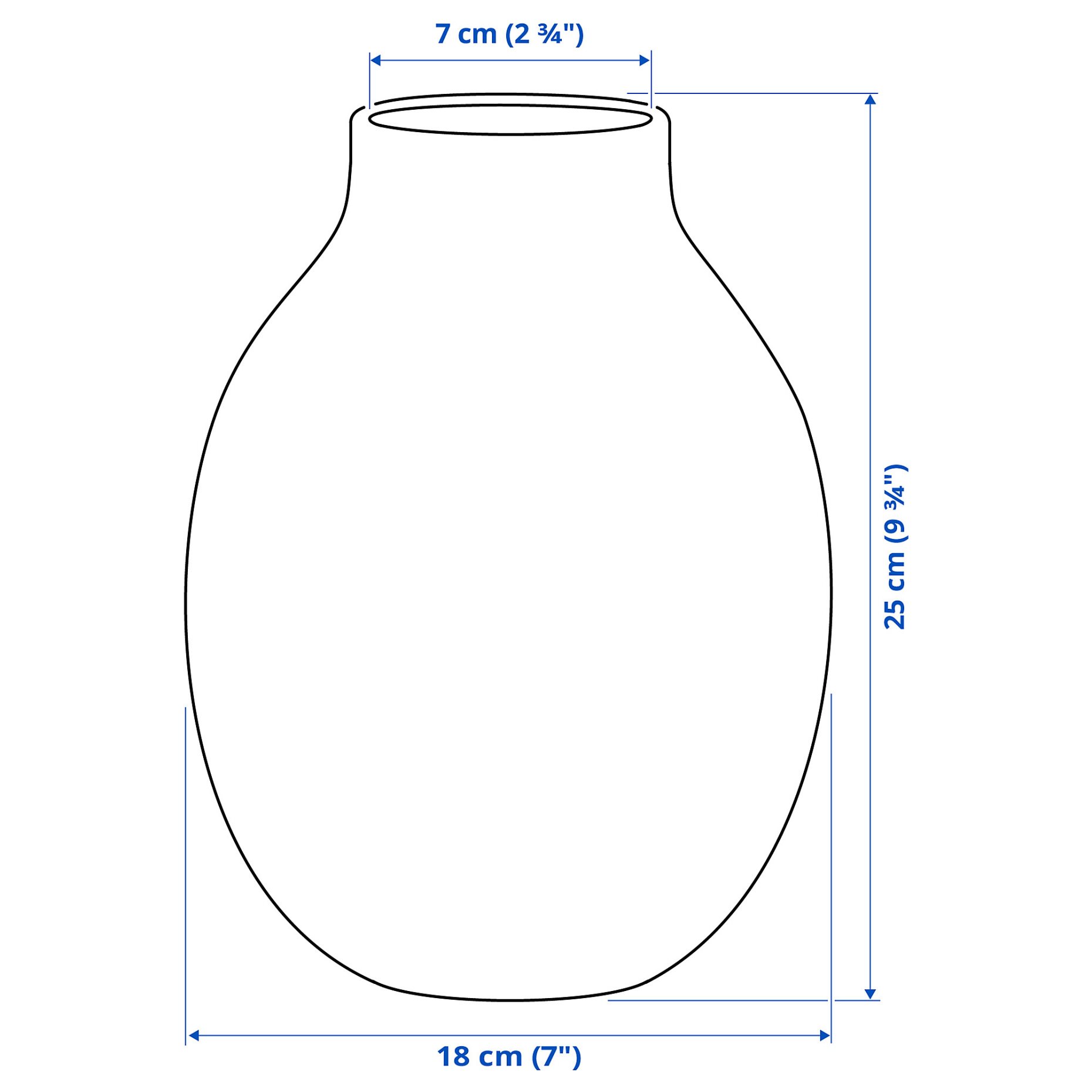 BLODBJÖRK, vase, 25 cm, 906.377.27