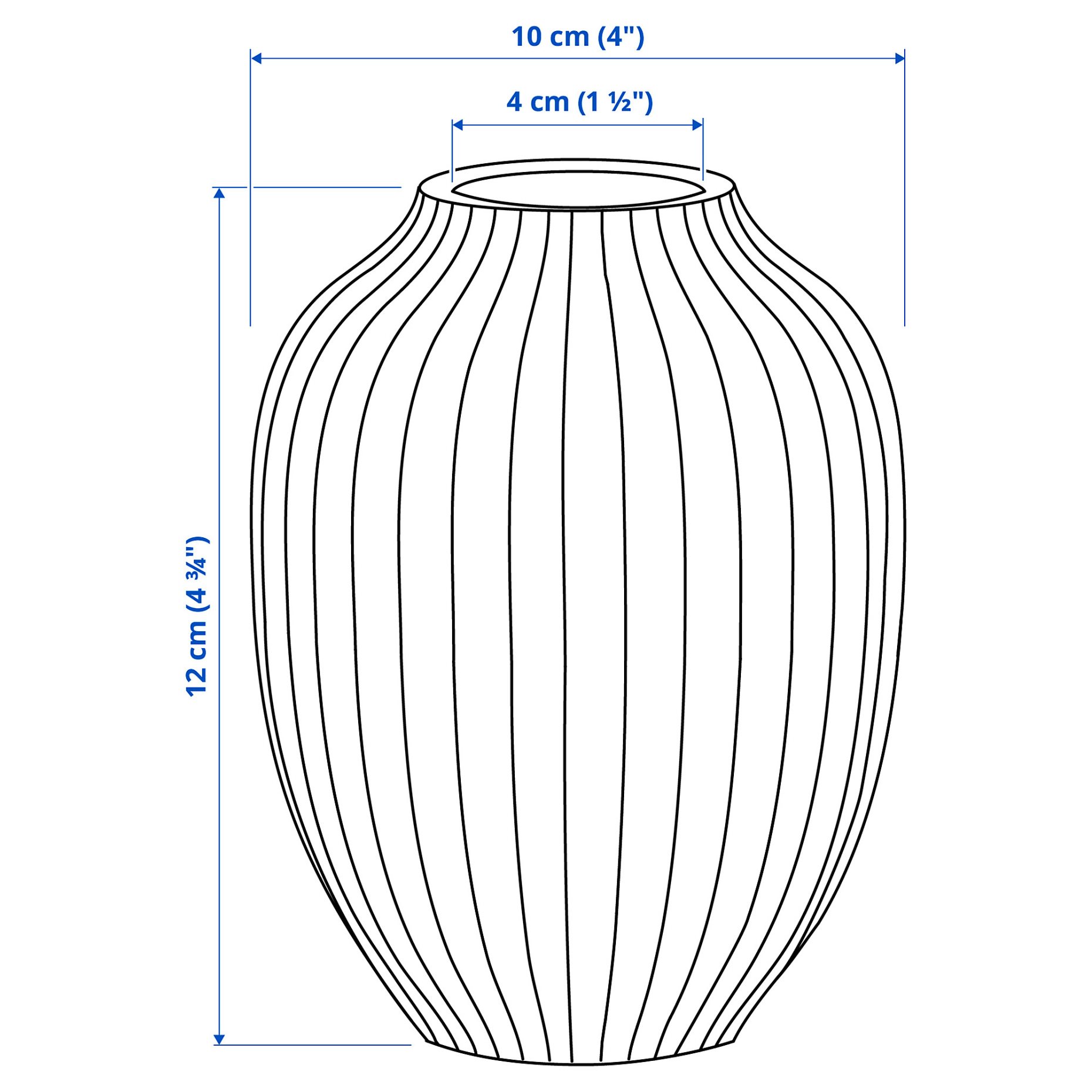 STJÄRNLUDD, vase, 12 cm, 906.377.46