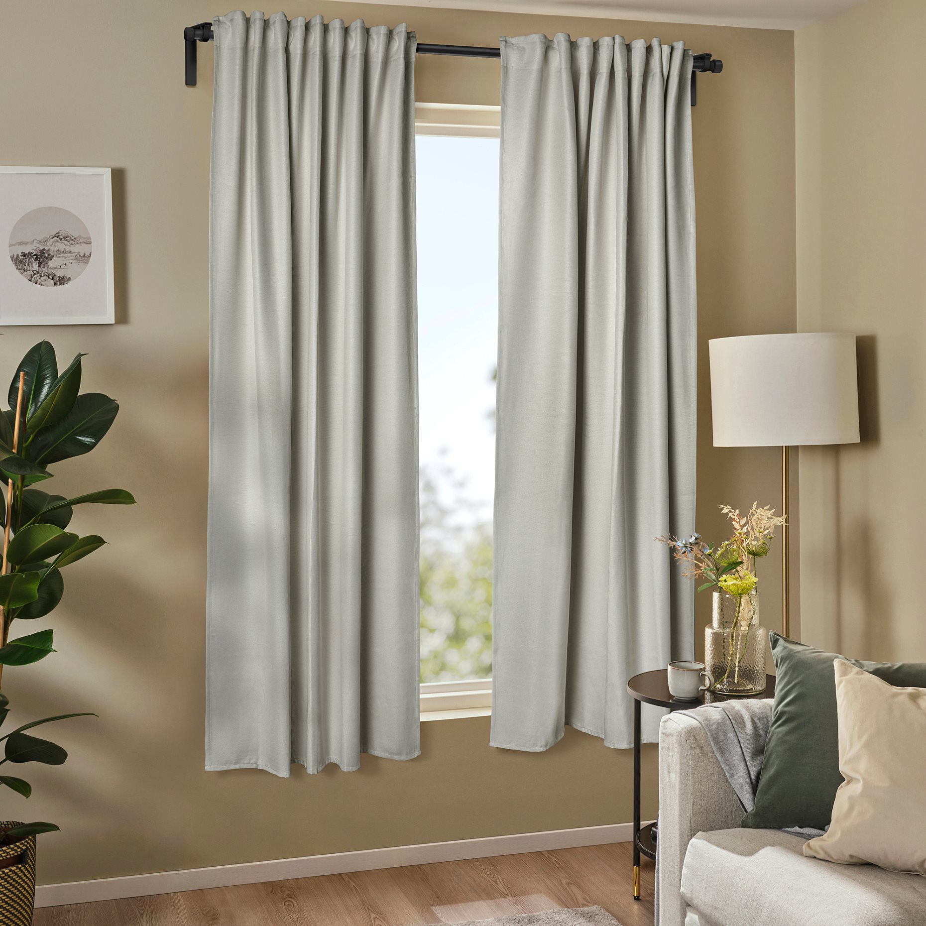 ANNAKAJSA, room darkening curtains with heading tape/1 pair, 145x280 cm, 906.408.95