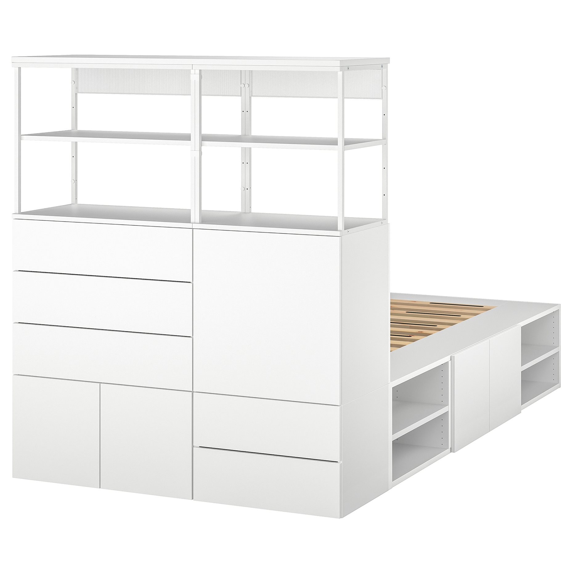 PLATSA, bed with 5 door/5 drawers, 140x244x163 cm, 993.253.83