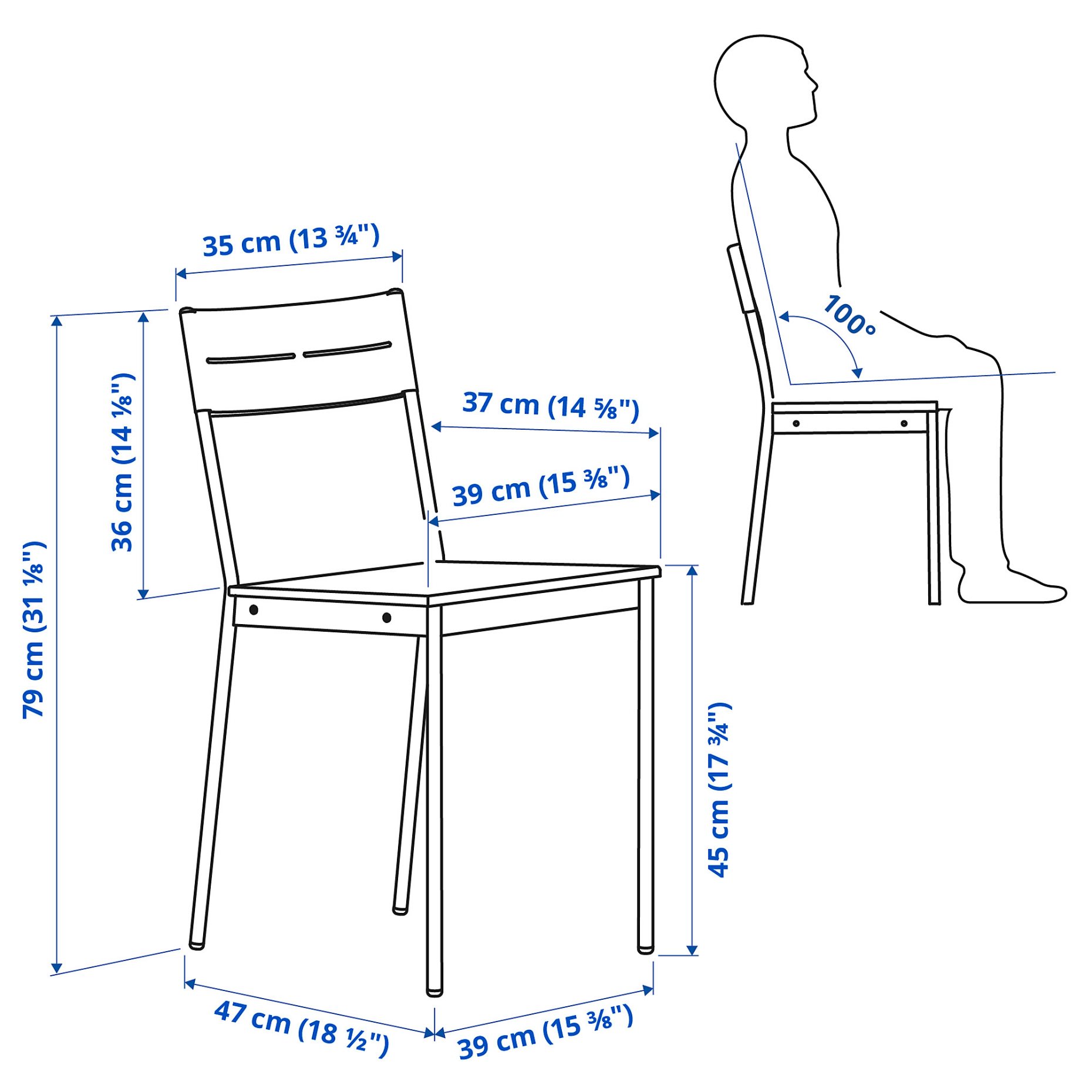 SANDSBERG/SANDSBERG, τραπέζι και 2 καρέκλες, 67x67 cm, 994.204.17
