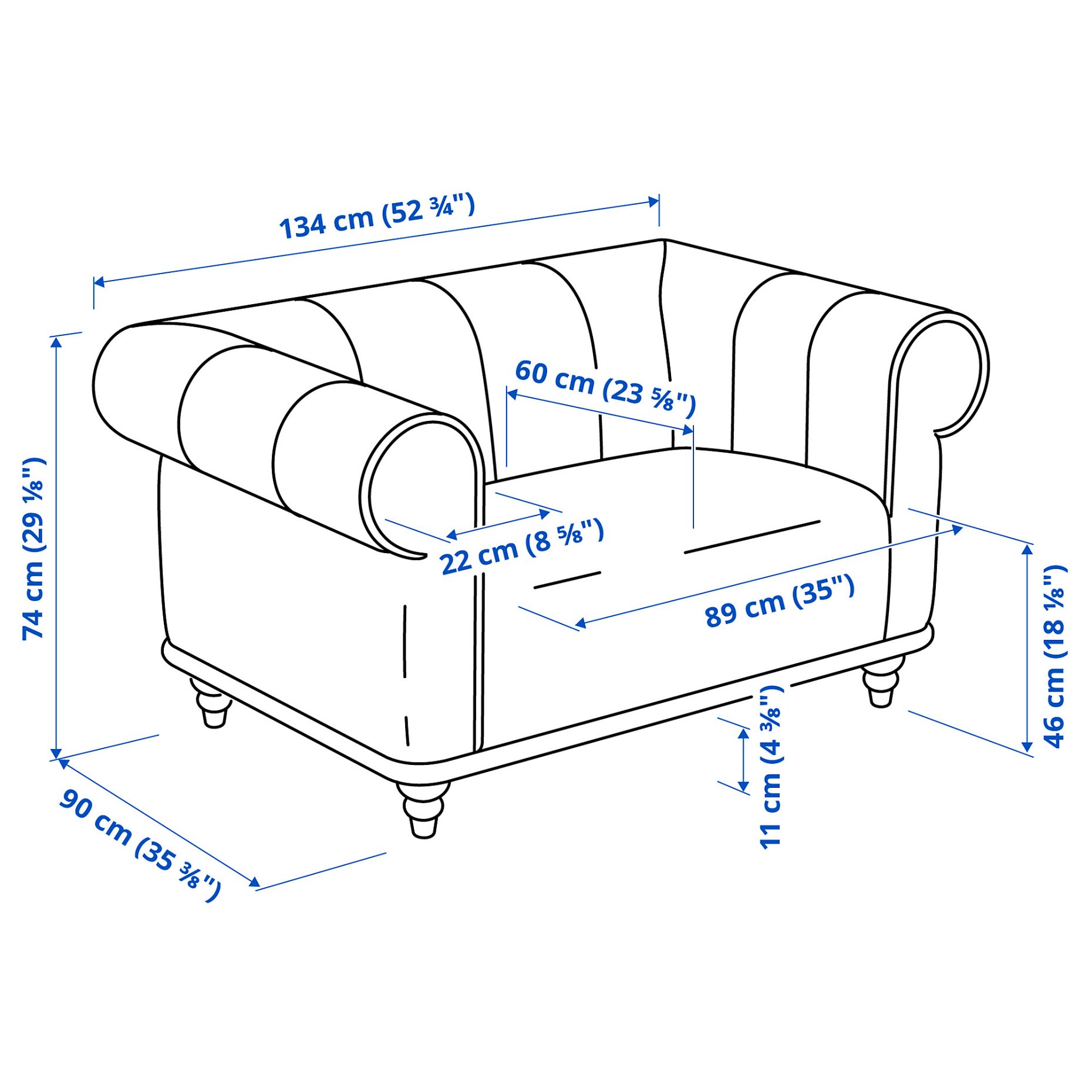 VISKAFORS, 1,5-seat armchair, 994.432.73