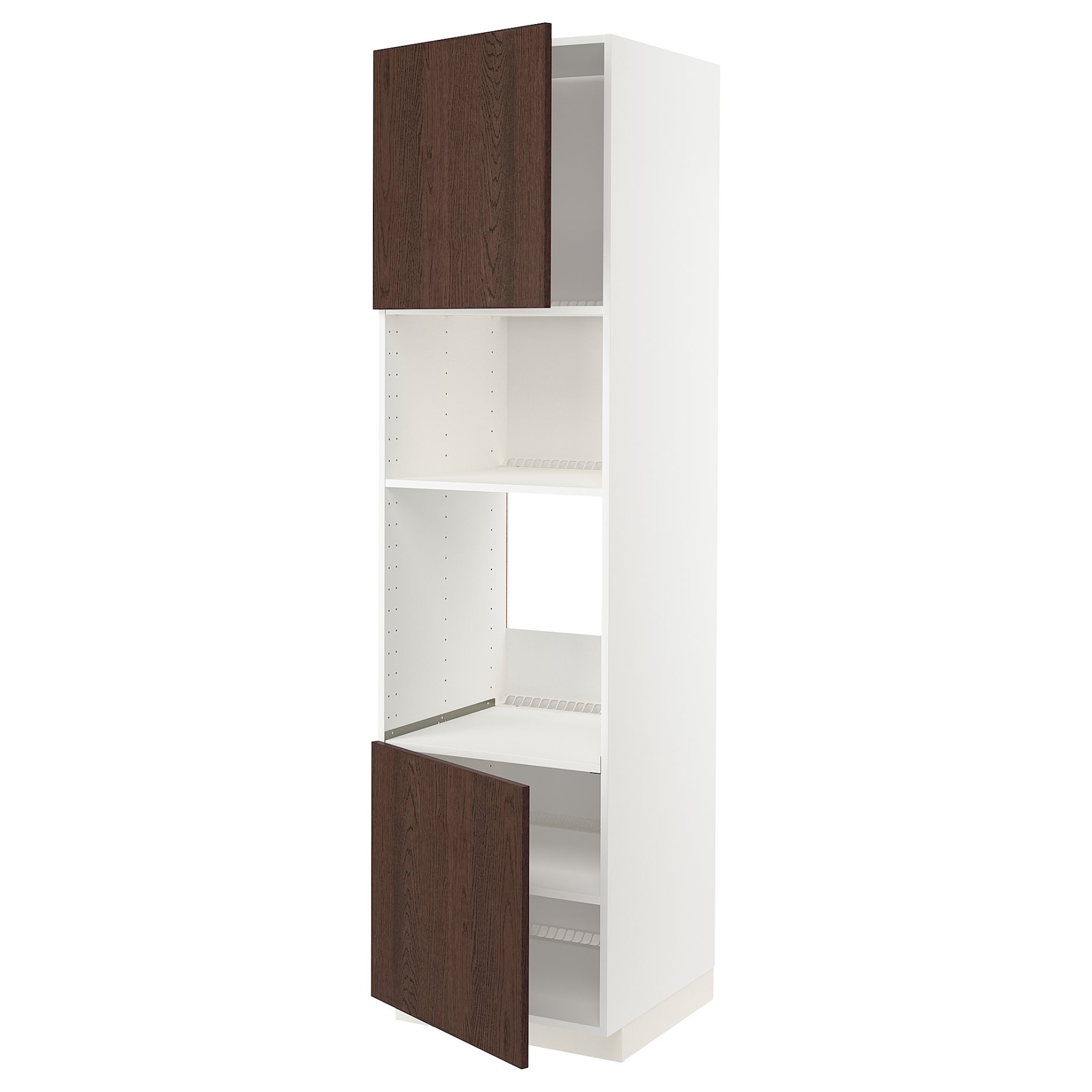 METOD, high cabinet for oven/microwave with 2 doors/shelves, 60x60x220 cm, 994.655.14