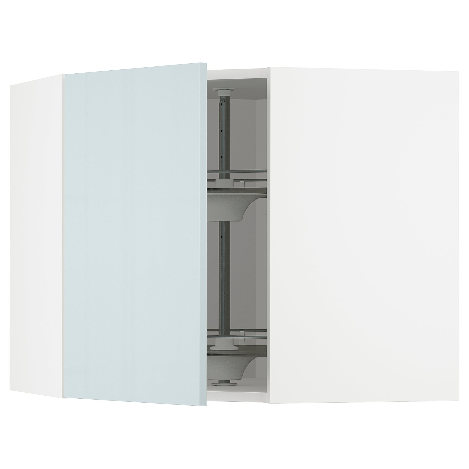 METOD, corner wall cabinet with carousel, 68x60 cm, 994.793.56