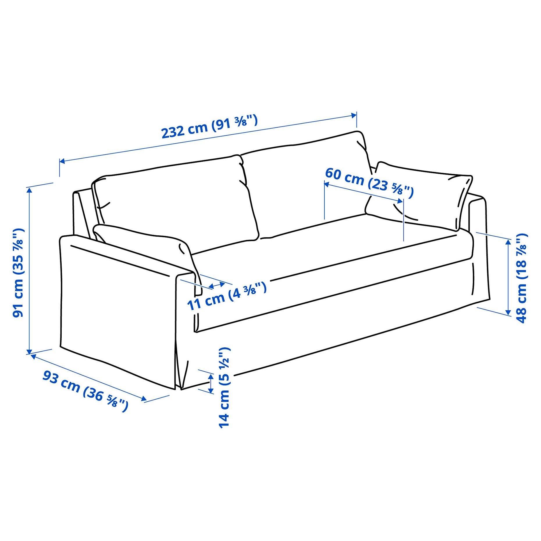 HYLTARP, 3-seat sofa, 994.896.28