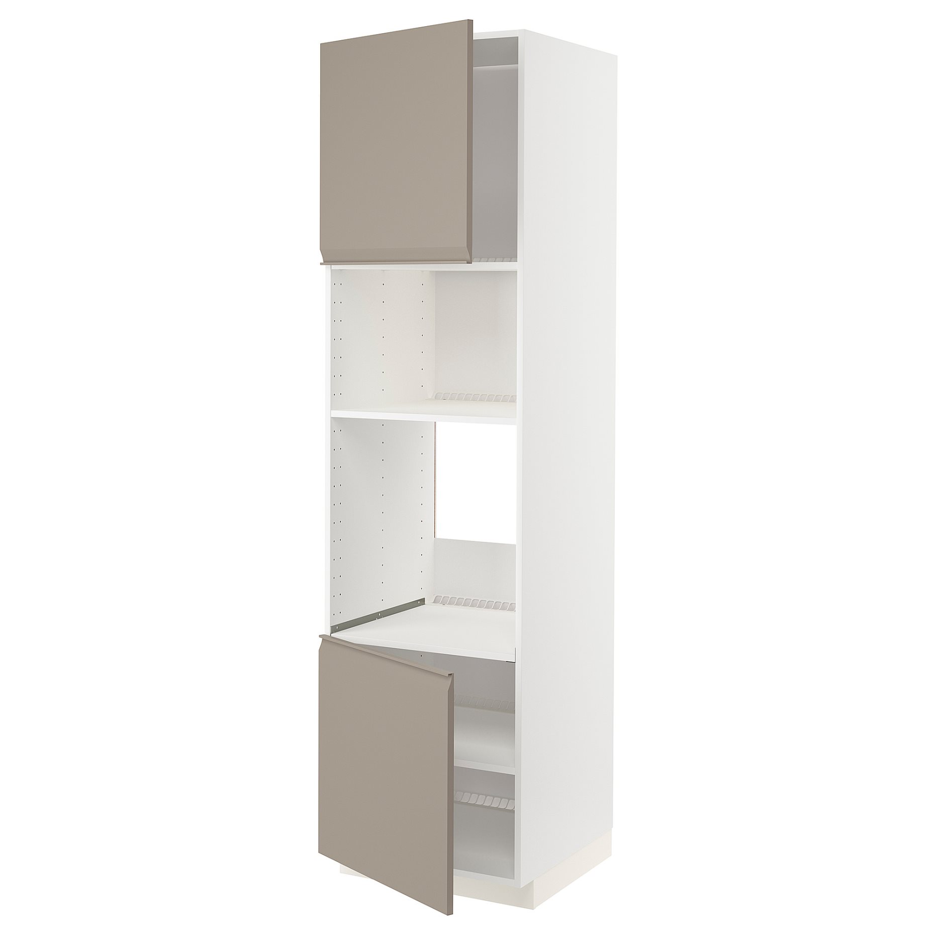 METOD, high cabinet for oven/microwave with 2 doors/shelves, 60x60x220 cm, 994.923.48