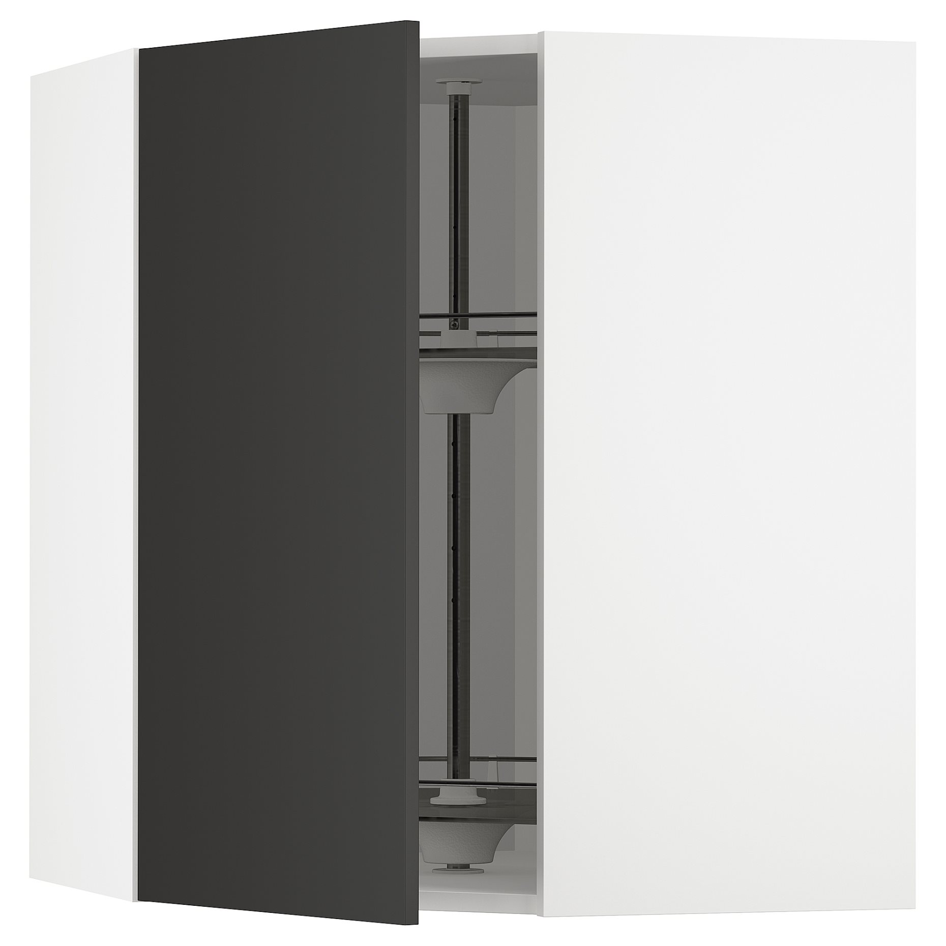 METOD, γωνιακό ντουλάπι τοίχου με καρουζέλ, 68x80 cm, 994.977.65