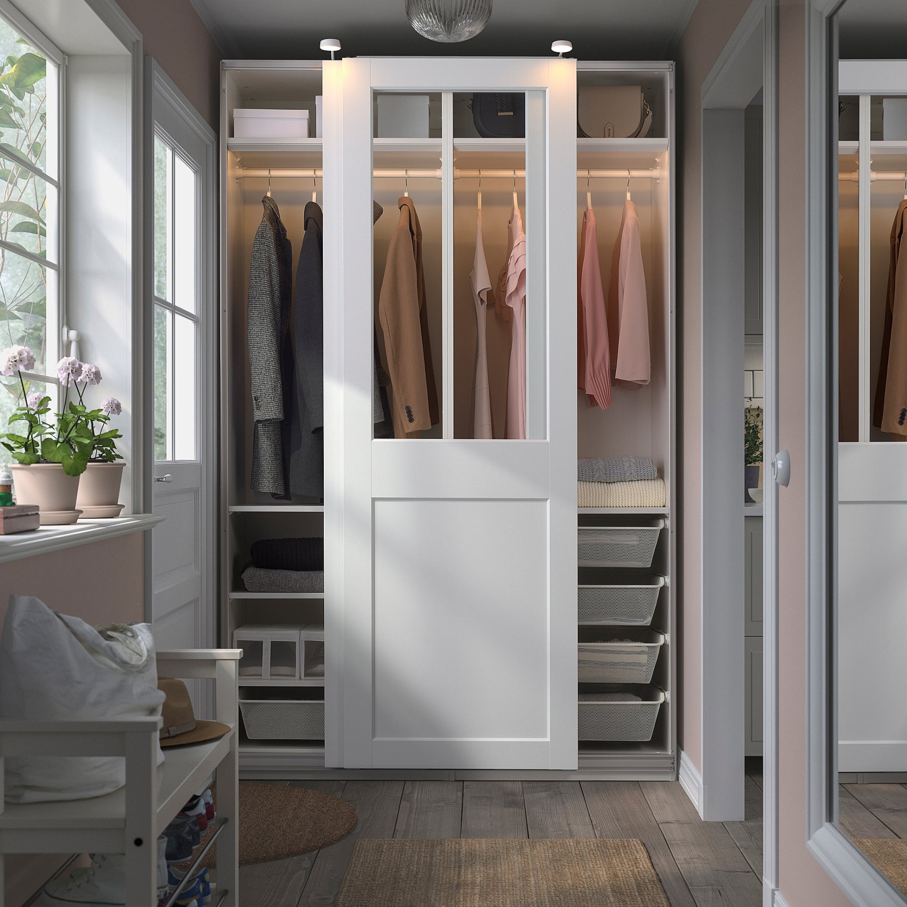 PAX/GRIMO, ντουλάπα με συρόμενες πόρτες, 150x66x236 cm, 995.028.80