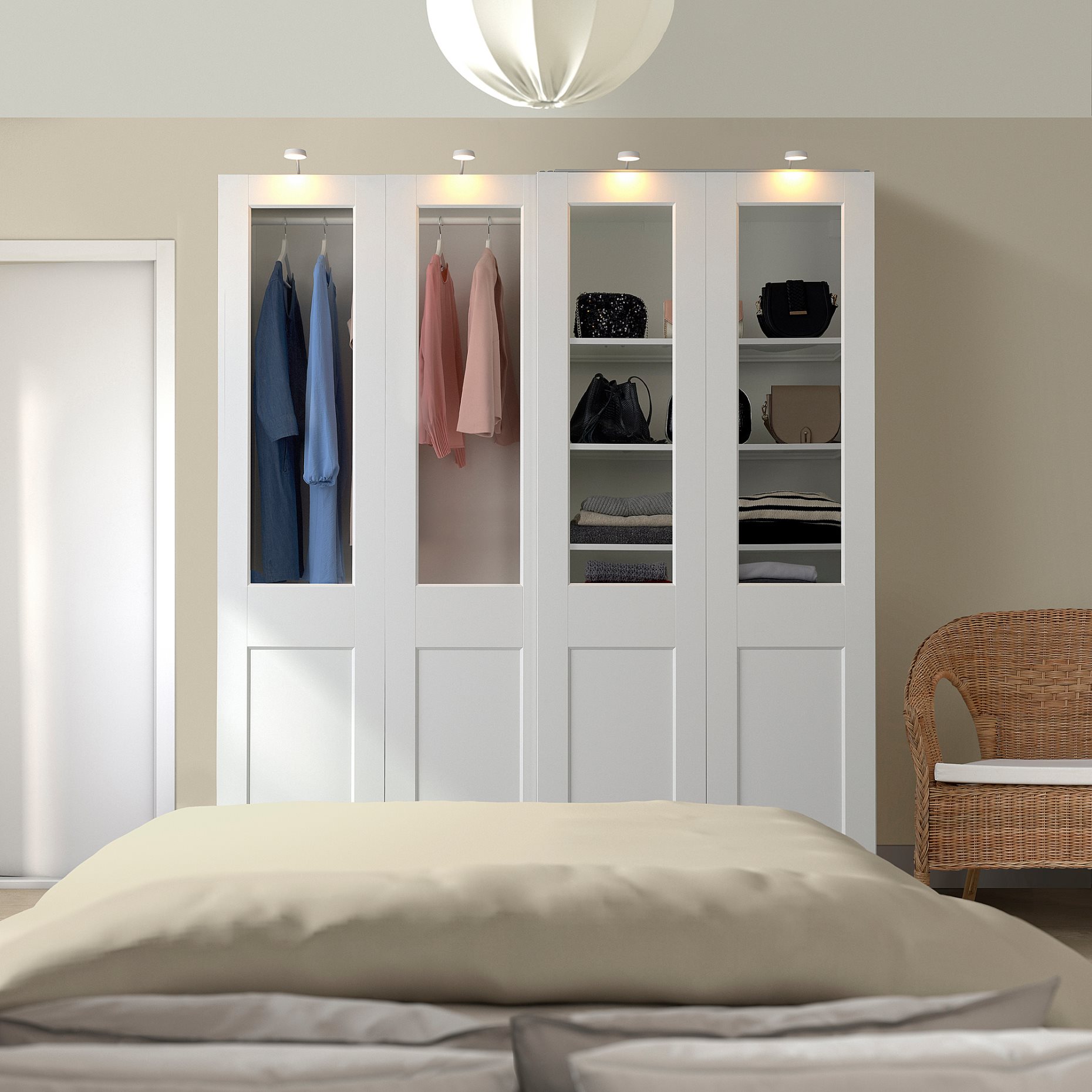 PAX/GRIMO, ντουλάπα με συρόμενες πόρτες, 200x66x201 cm, 995.031.77