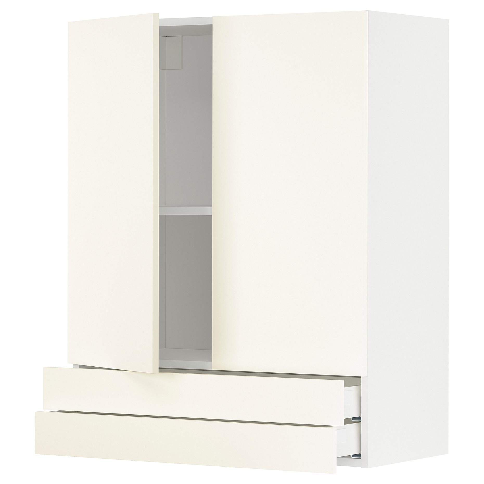 METOD, wall cabinet with 2 doors/2 drawers, 80x100 cm, 995.069.77
