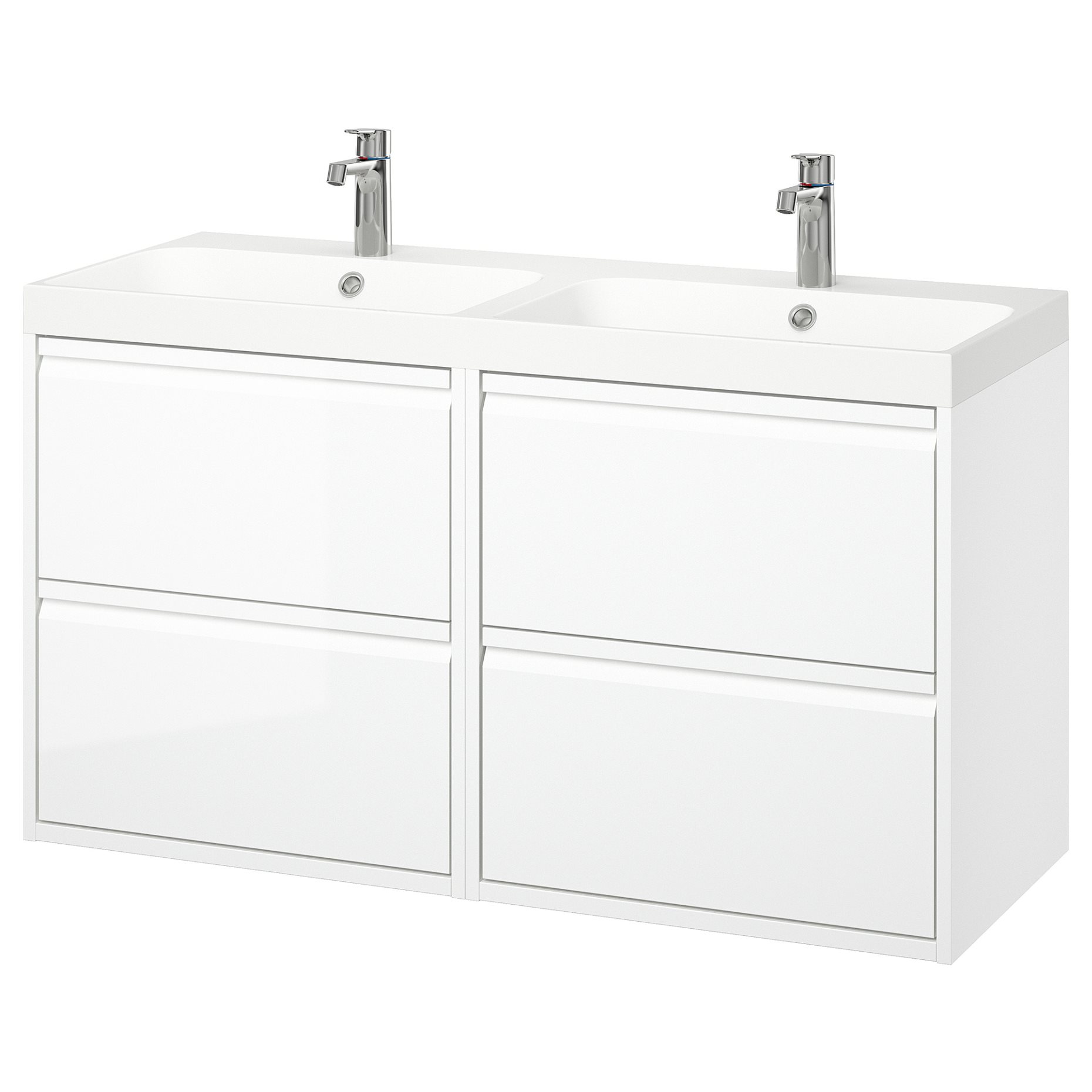ANGSJON/BACKSJON, wash-stand/wash-basin/taps, 122x49x69 cm, 995.285.35