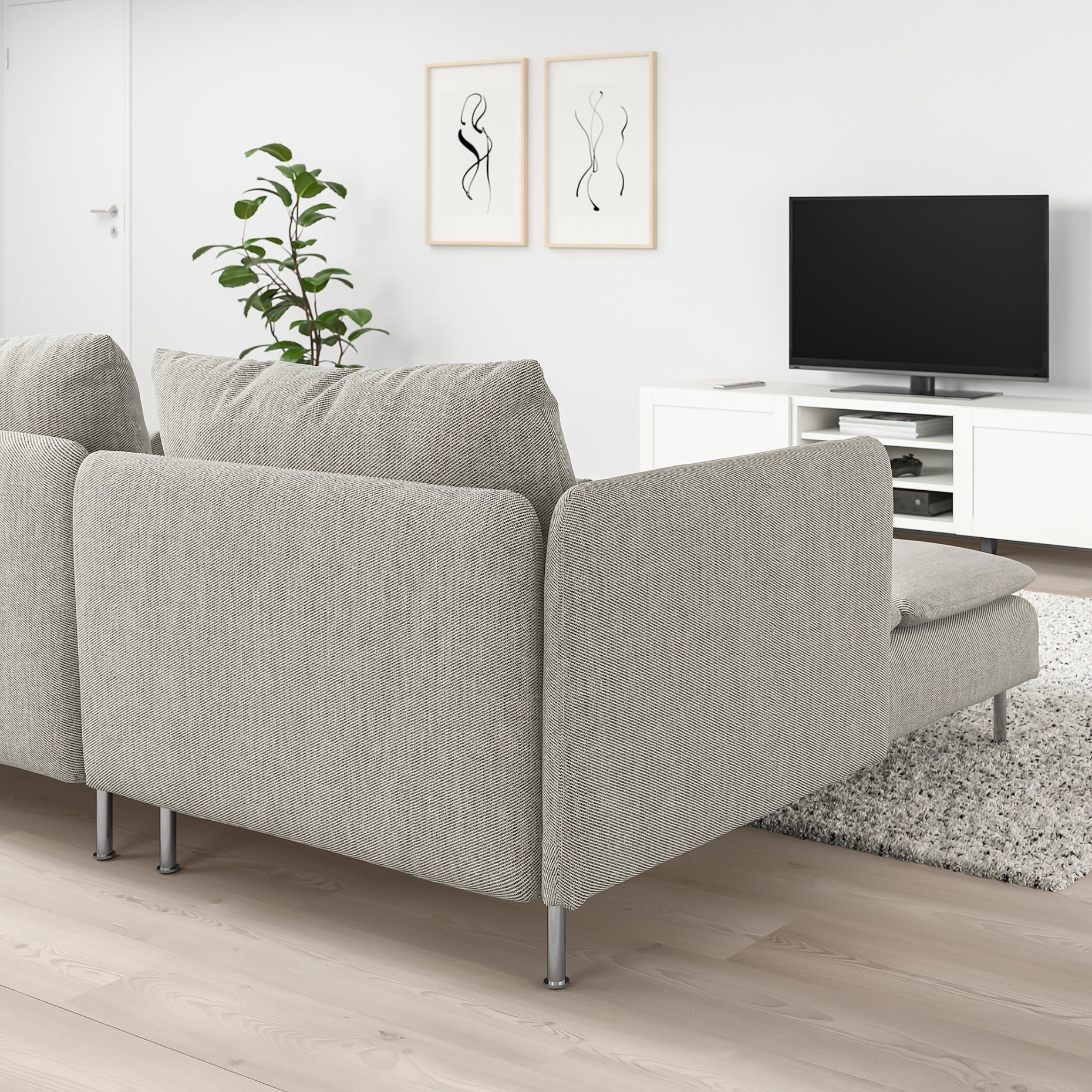 SÖDERHAMN, 4-seat sofa with chaise longue, 995.344.28