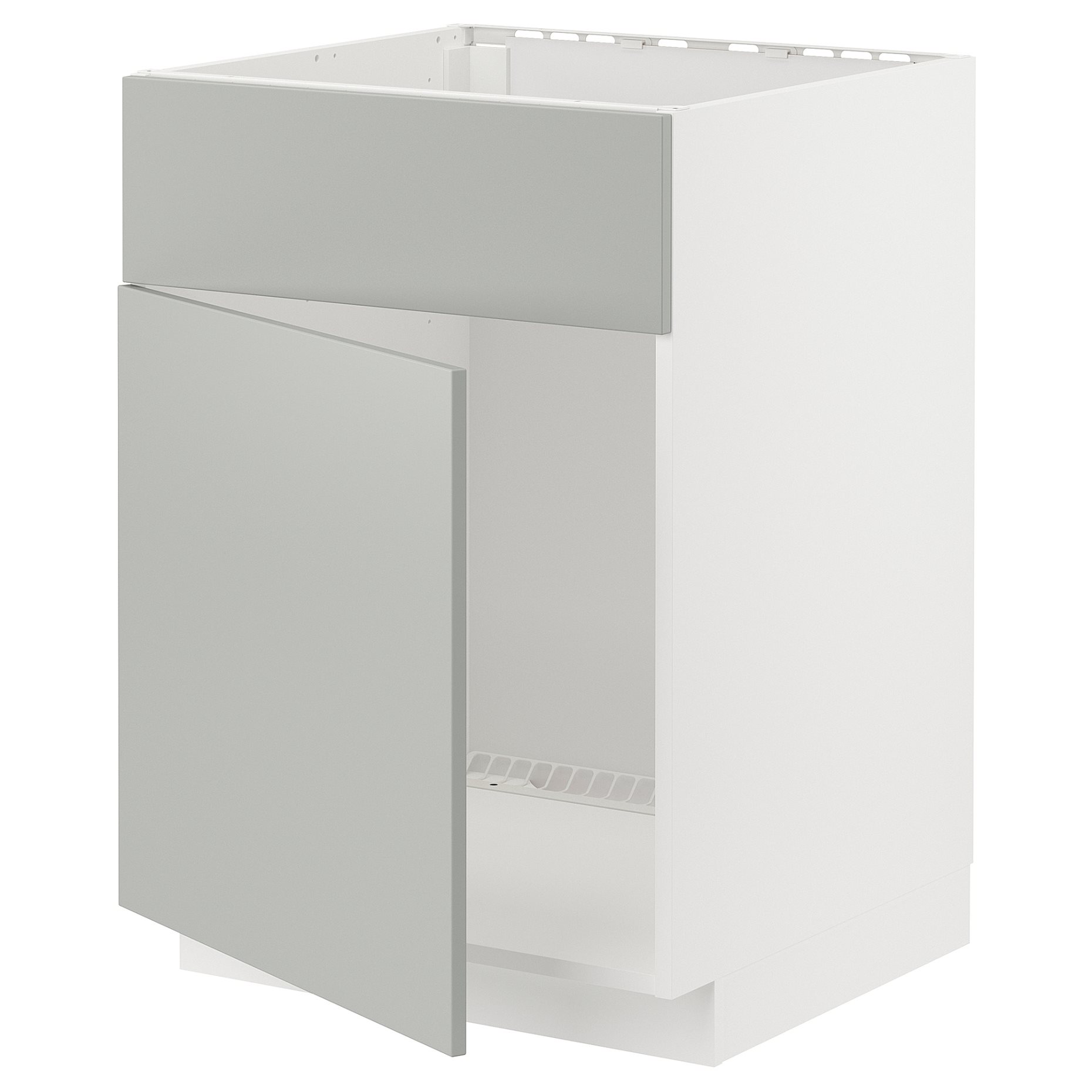 METOD, base cabinet for sink with door/front, 60x60 cm, 995.389.83