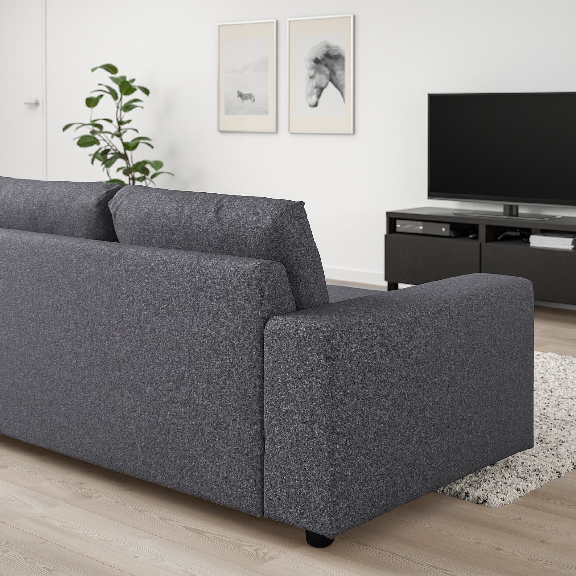 VIMLE, 3-seat sofa-bed with wide armrests, 995.452.57