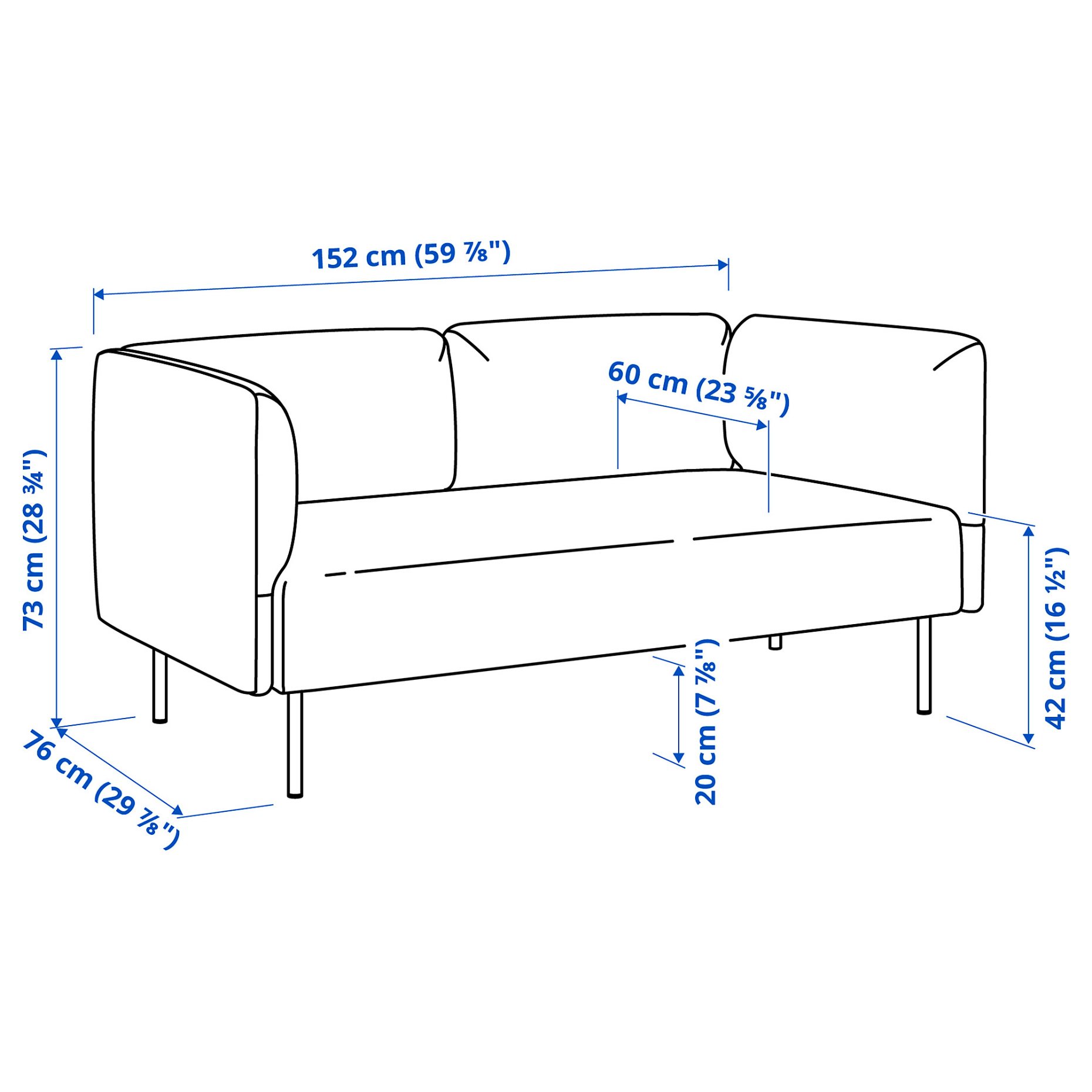 LILLEHEM, 5-seat modular sofa with side table, 995.697.43